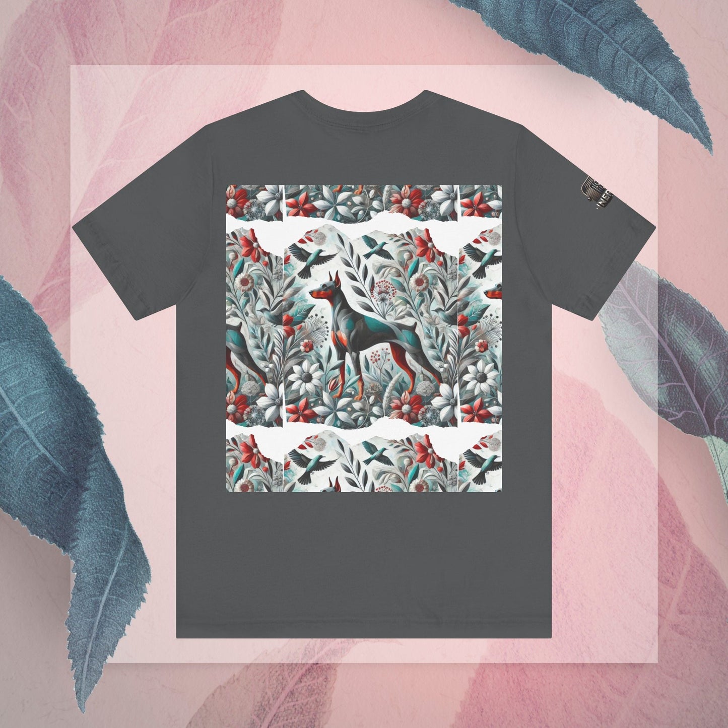 Artistic Floral Dog Tee - Unisex Jersey Short Sleeve | Unique Nature - Inspired Design - InervoX