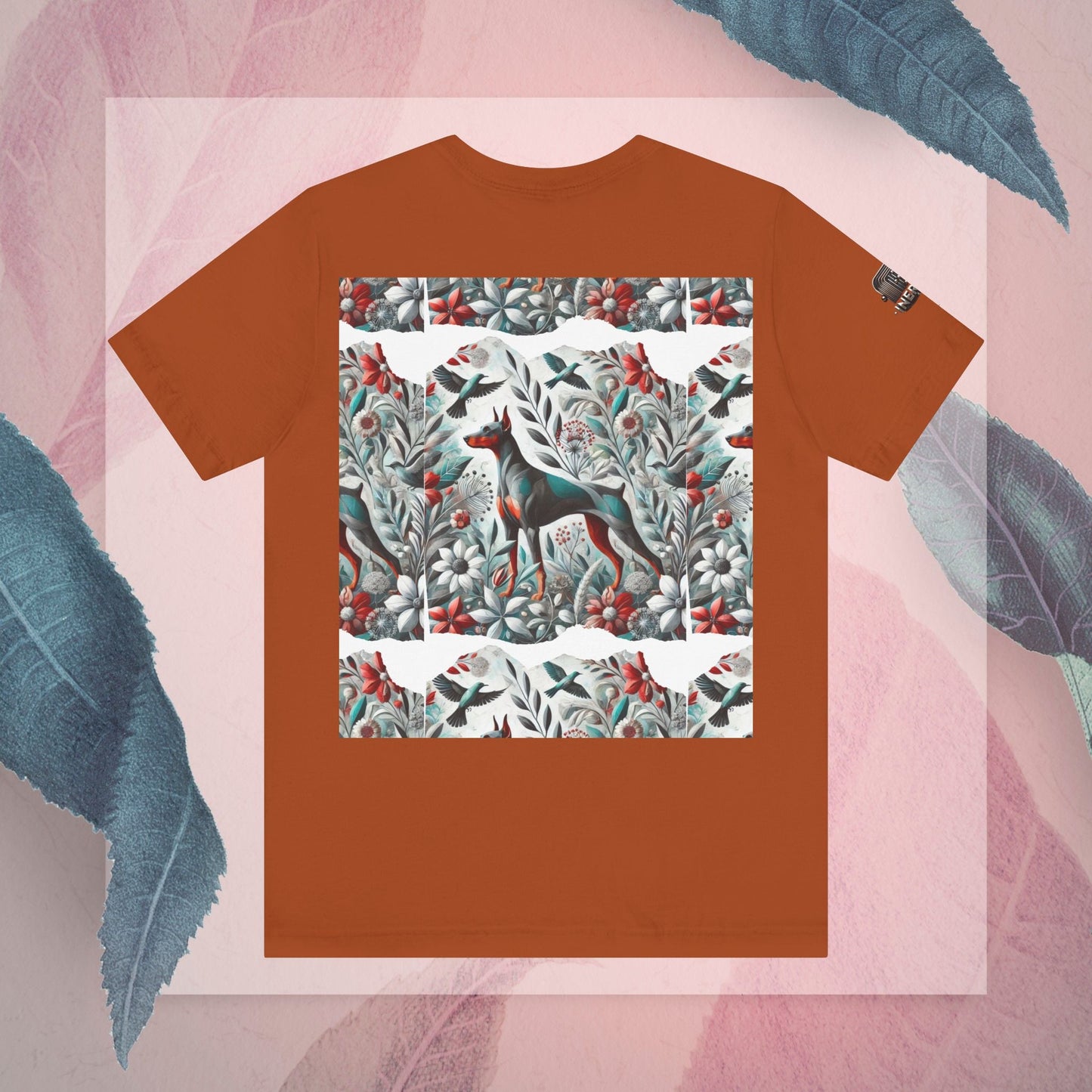 Artistic Floral Dog Tee - Unisex Jersey Short Sleeve | Unique Nature-Inspired Design - InervoX