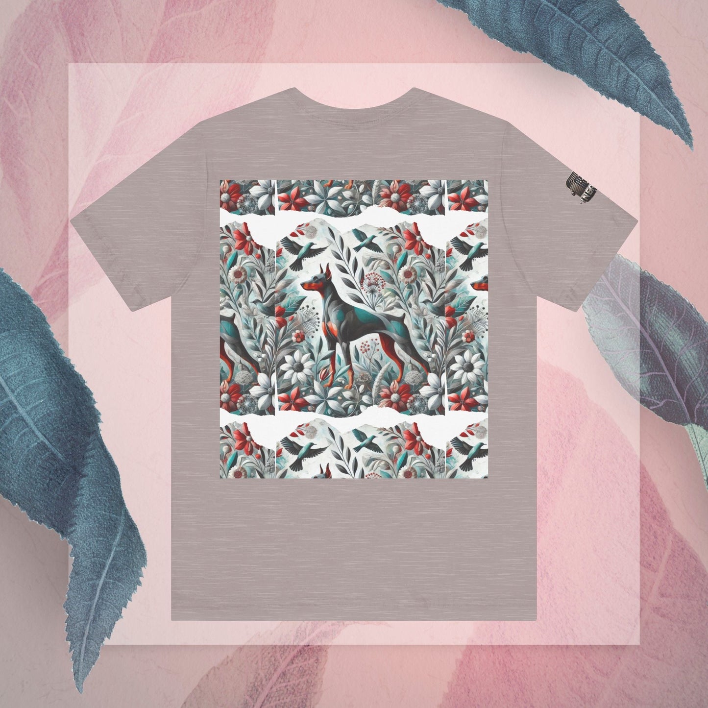 Artistic Floral Dog Tee - Unisex Jersey Short Sleeve | Unique Nature - Inspired Design - InervoX