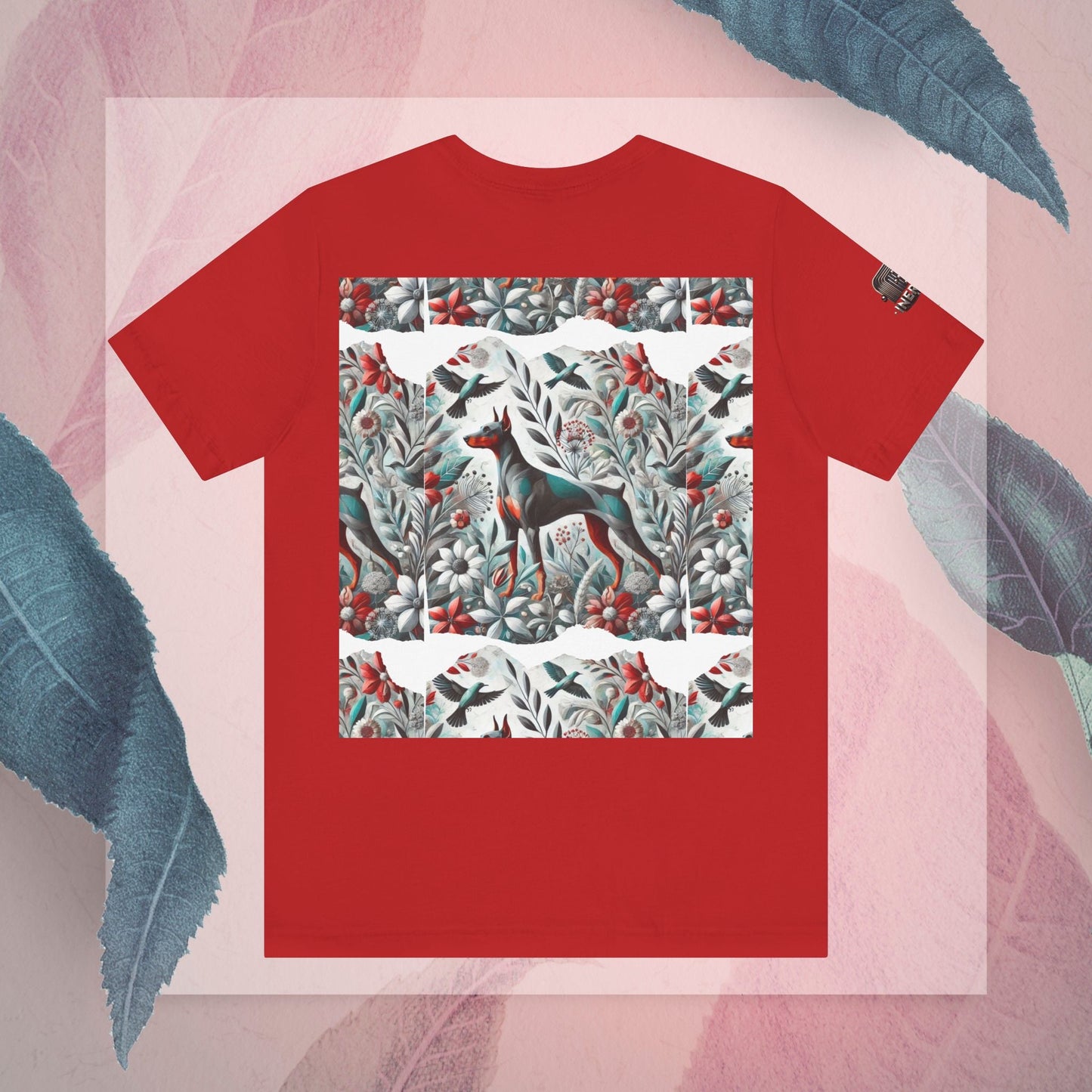 Artistic Floral Dog Tee - Unisex Jersey Short Sleeve | Unique Nature - Inspired Design - InervoX