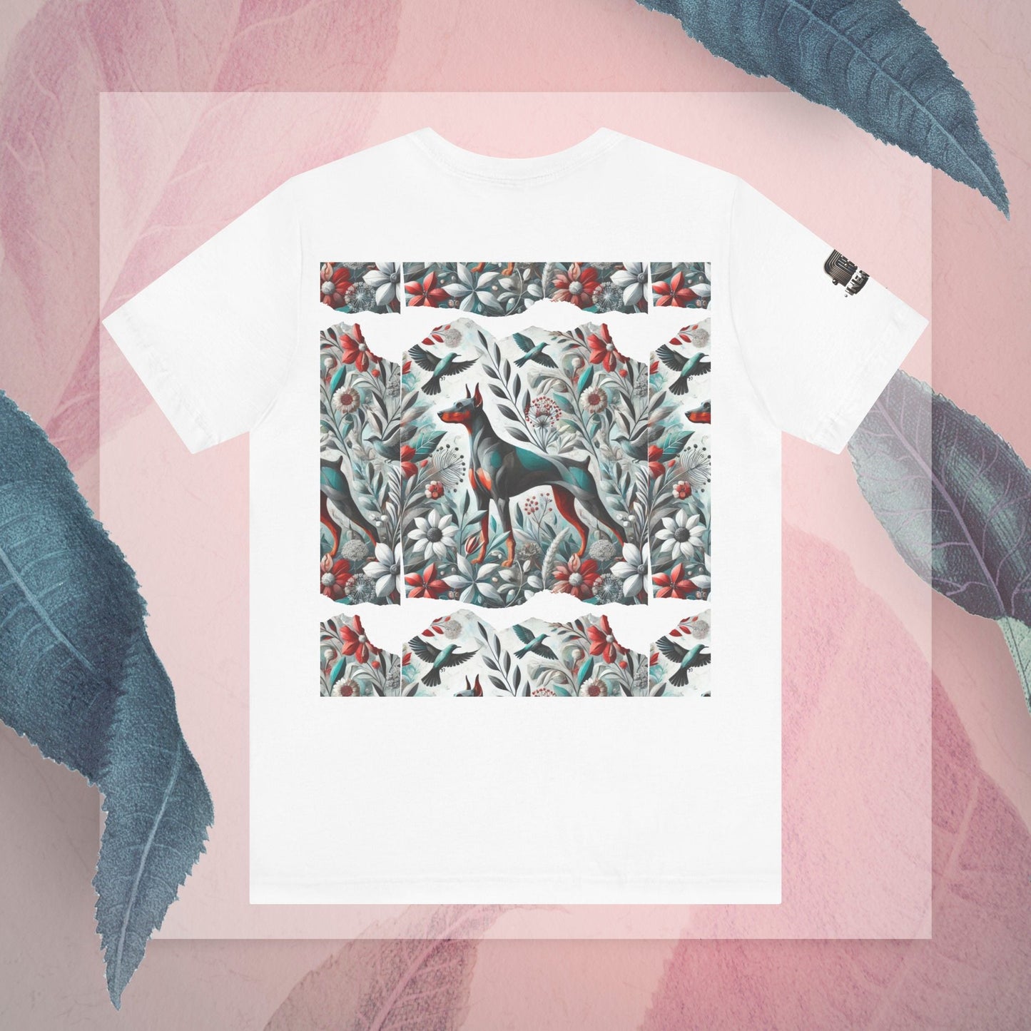 Artistic Floral Dog Tee - Unisex Jersey Short Sleeve | Unique Nature - Inspired Design - InervoX