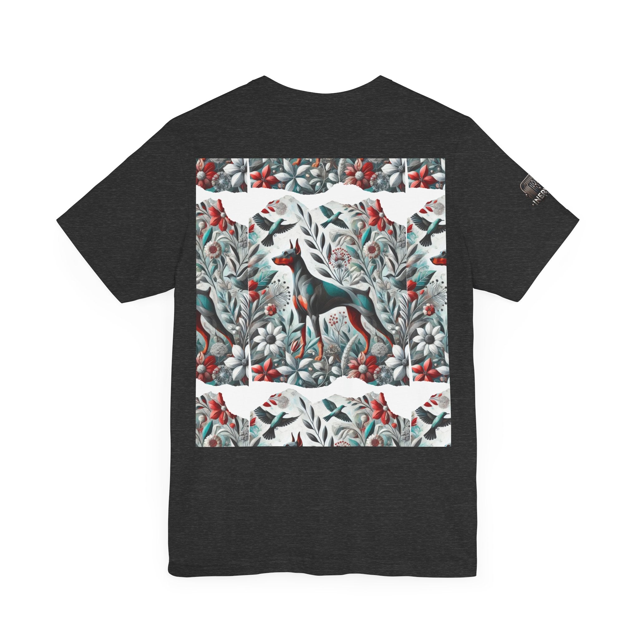 Artistic Floral Dog Tee - Unisex Jersey Short Sleeve | Unique Nature - Inspired Design - InervoX