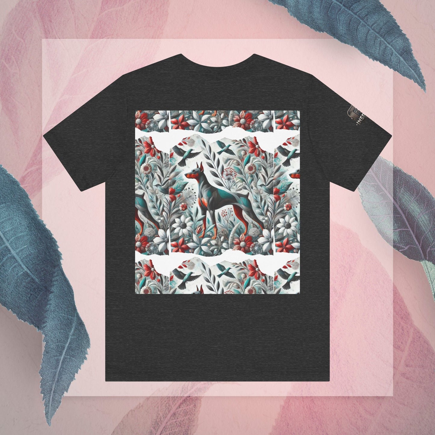 Artistic Floral Dog Tee - Unisex Jersey Short Sleeve | Unique Nature - Inspired Design - InervoX