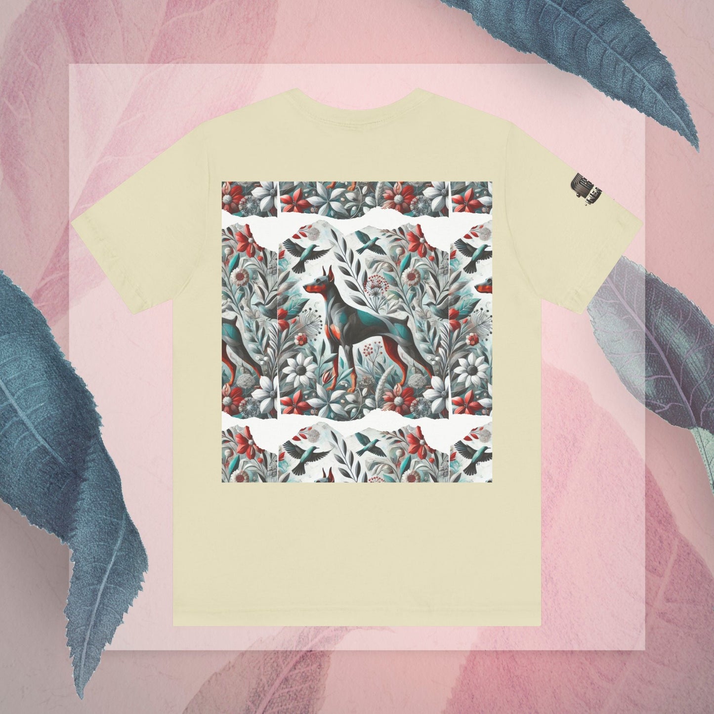 Artistic Floral Dog Tee - Unisex Jersey Short Sleeve | Unique Nature - Inspired Design - InervoX