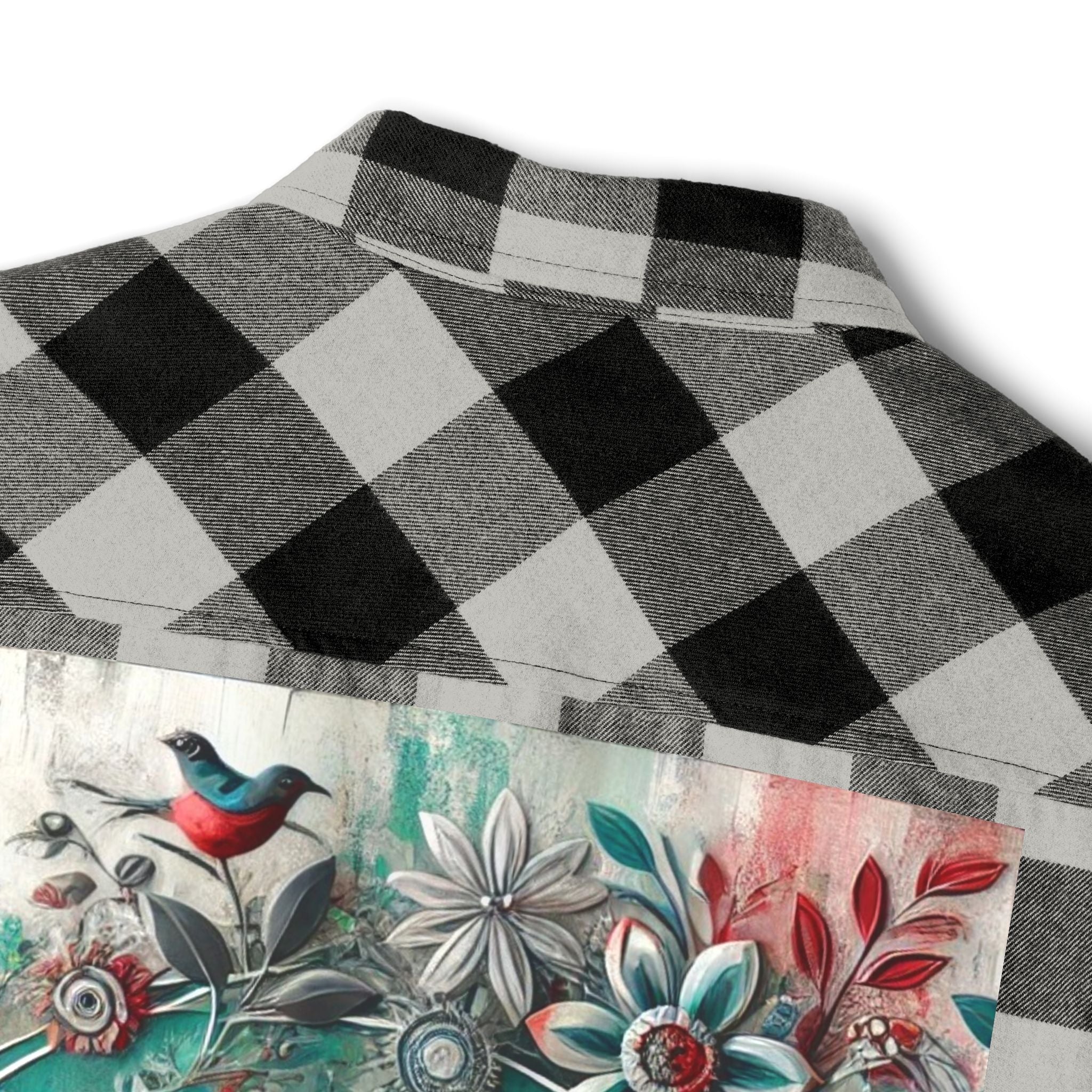 Bohemian Floral Flannel Shirt - Husky style - InervoX