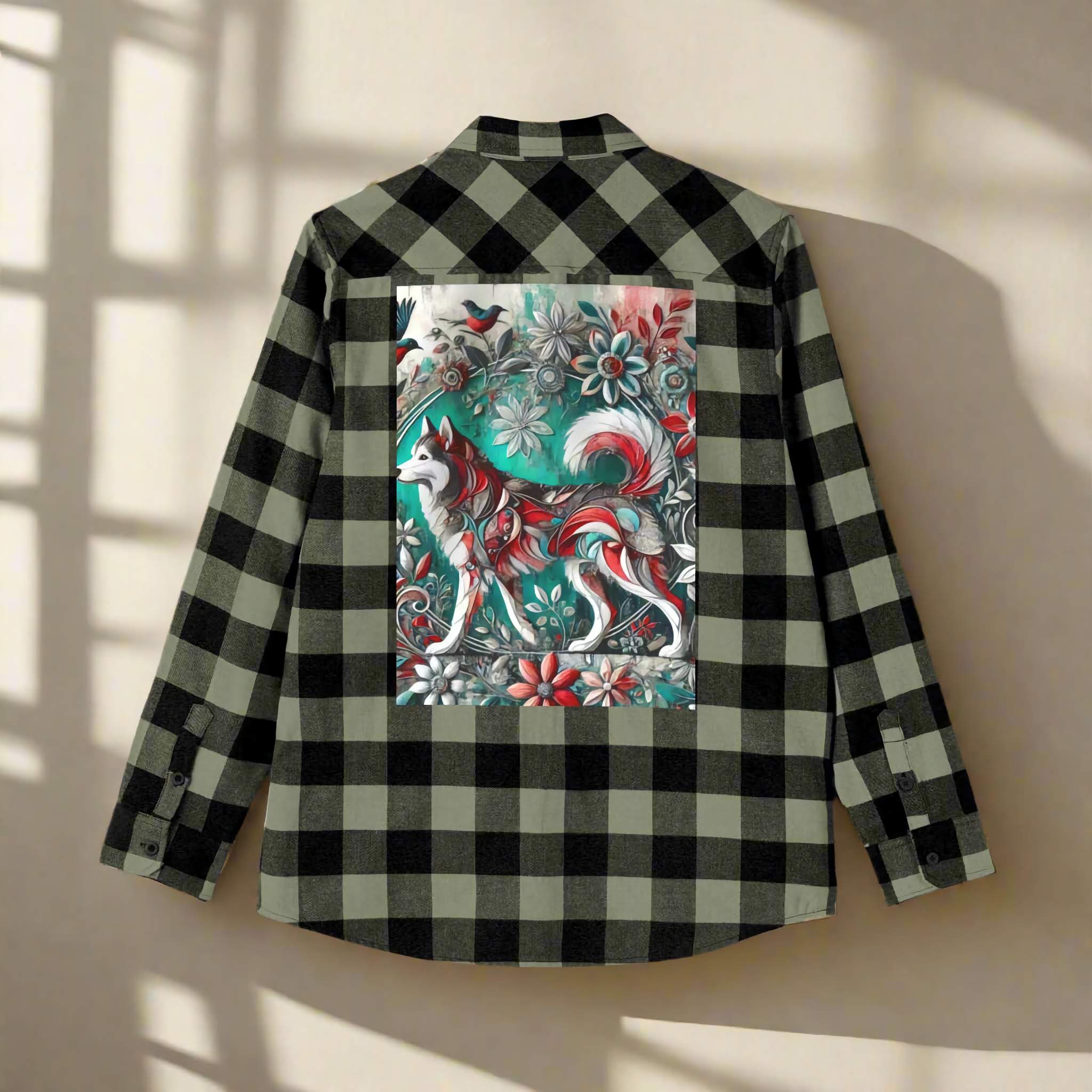 Bohemian Floral Flannel Shirt - Husky style - InervoX