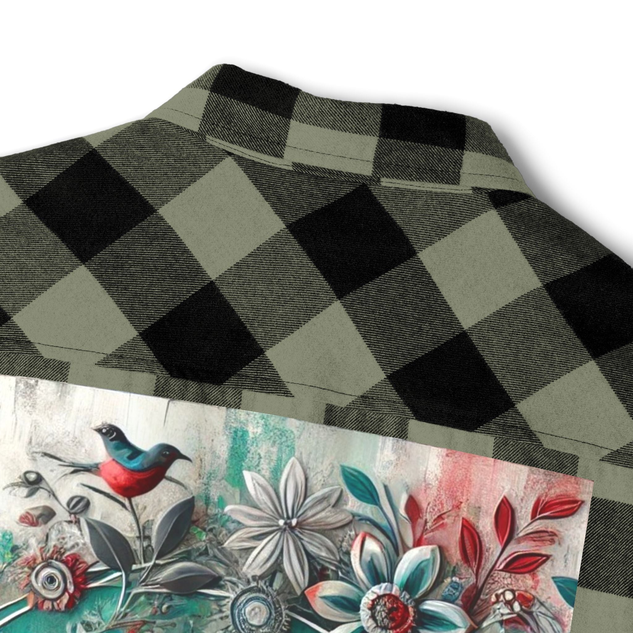 Bohemian Floral Flannel Shirt - Husky style - InervoX