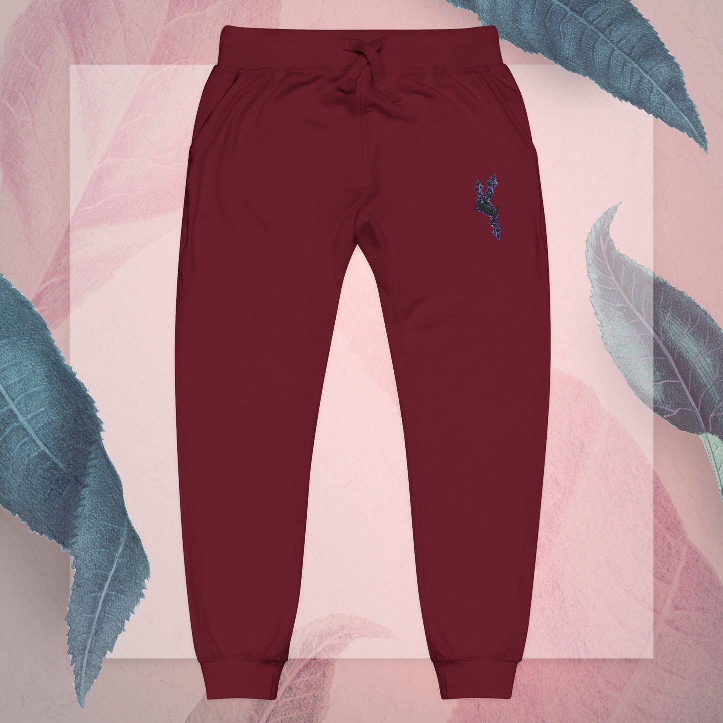 Cozy Embroidered Unisex Fleece Sweatpants - Comfortable Loungewear, Gift for Her, Gift for Him, Athleisure, Casual Style - InervoX