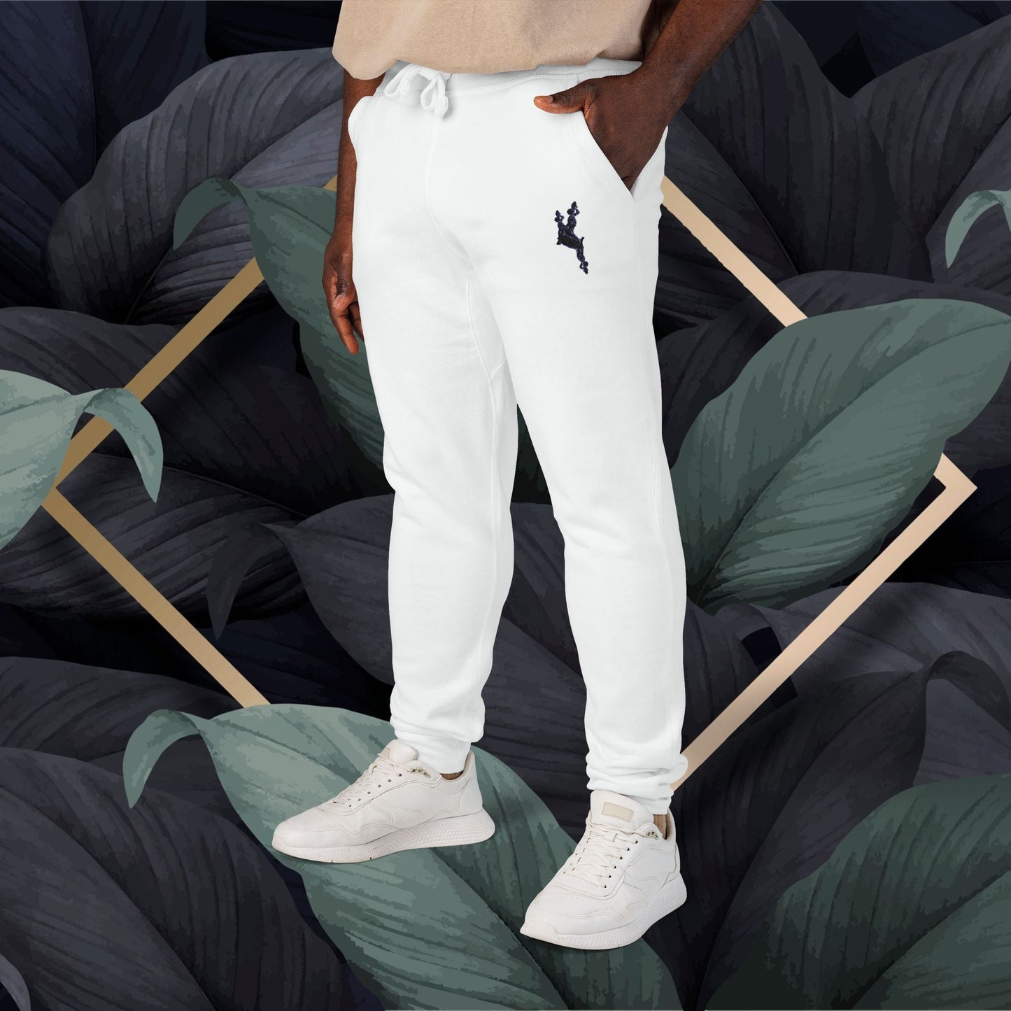 Cozy Embroidered Unisex Fleece Sweatpants - Comfortable Loungewear, Gift for Her, Gift for Him, Athleisure, Casual Style