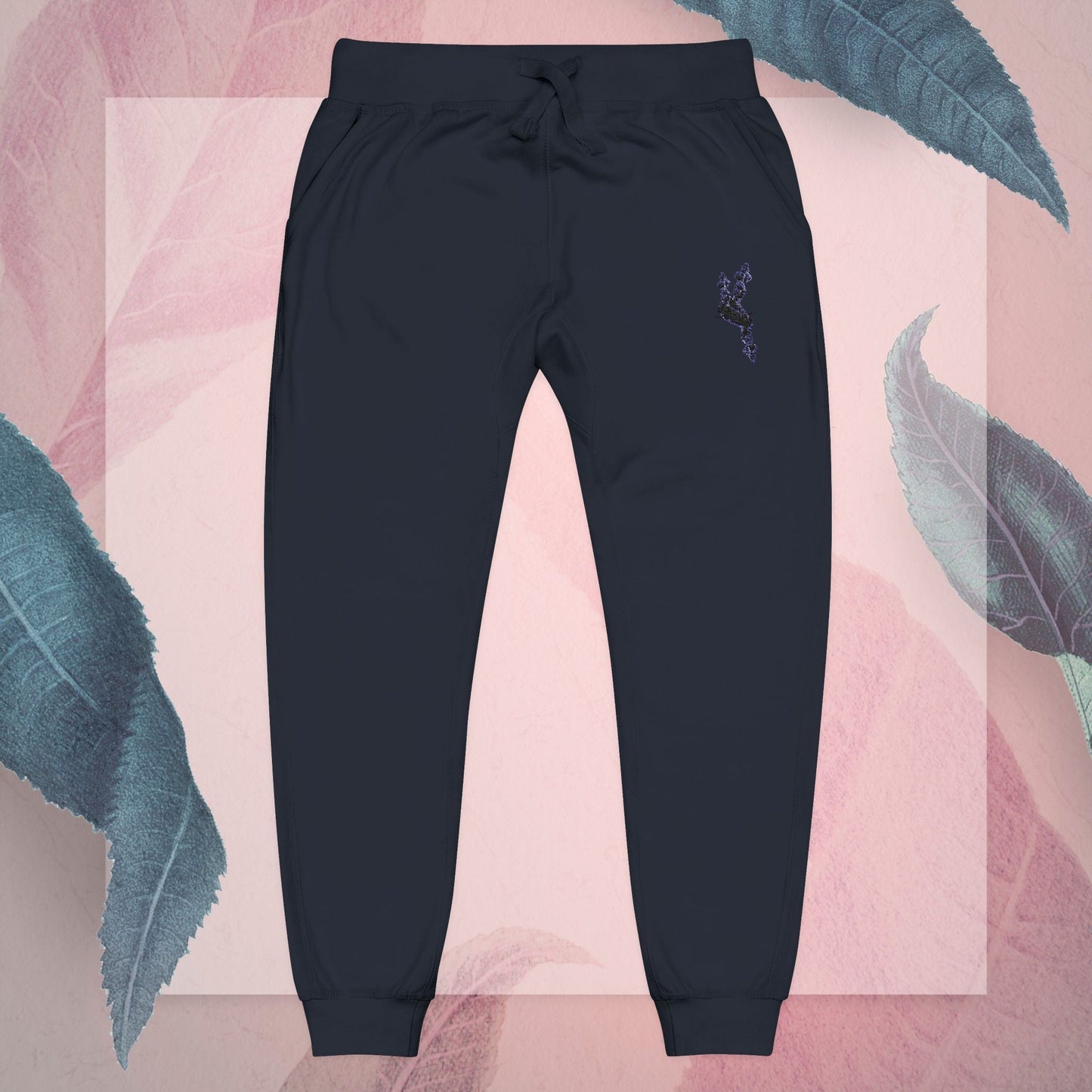 Cozy Embroidered Unisex Fleece Sweatpants - Comfortable Loungewear, Gift for Her, Gift for Him, Athleisure, Casual Style - InervoX
