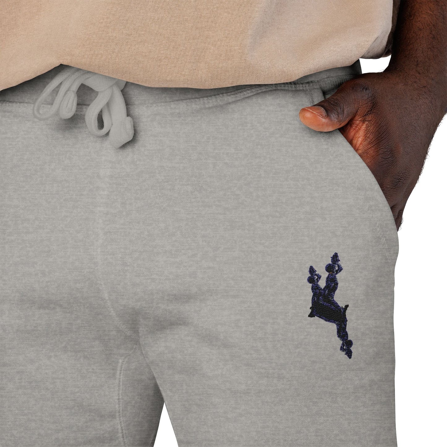 Cozy Embroidered Unisex Fleece Sweatpants - Comfortable Loungewear, Gift for Her, Gift for Him, Athleisure, Casual Style - InervoX