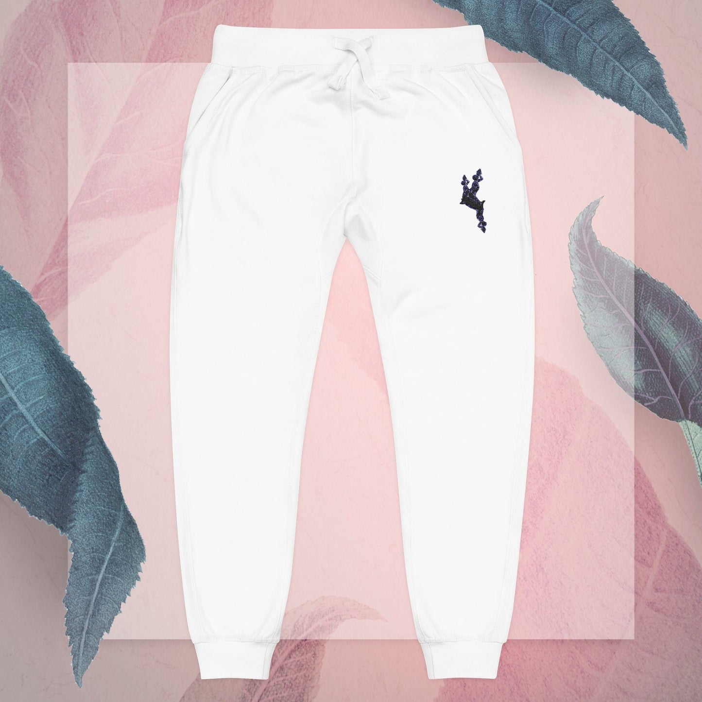 Cozy Embroidered Unisex Fleece Sweatpants - Comfortable Loungewear, Gift for Her, Gift for Him, Athleisure, Casual Style - InervoX