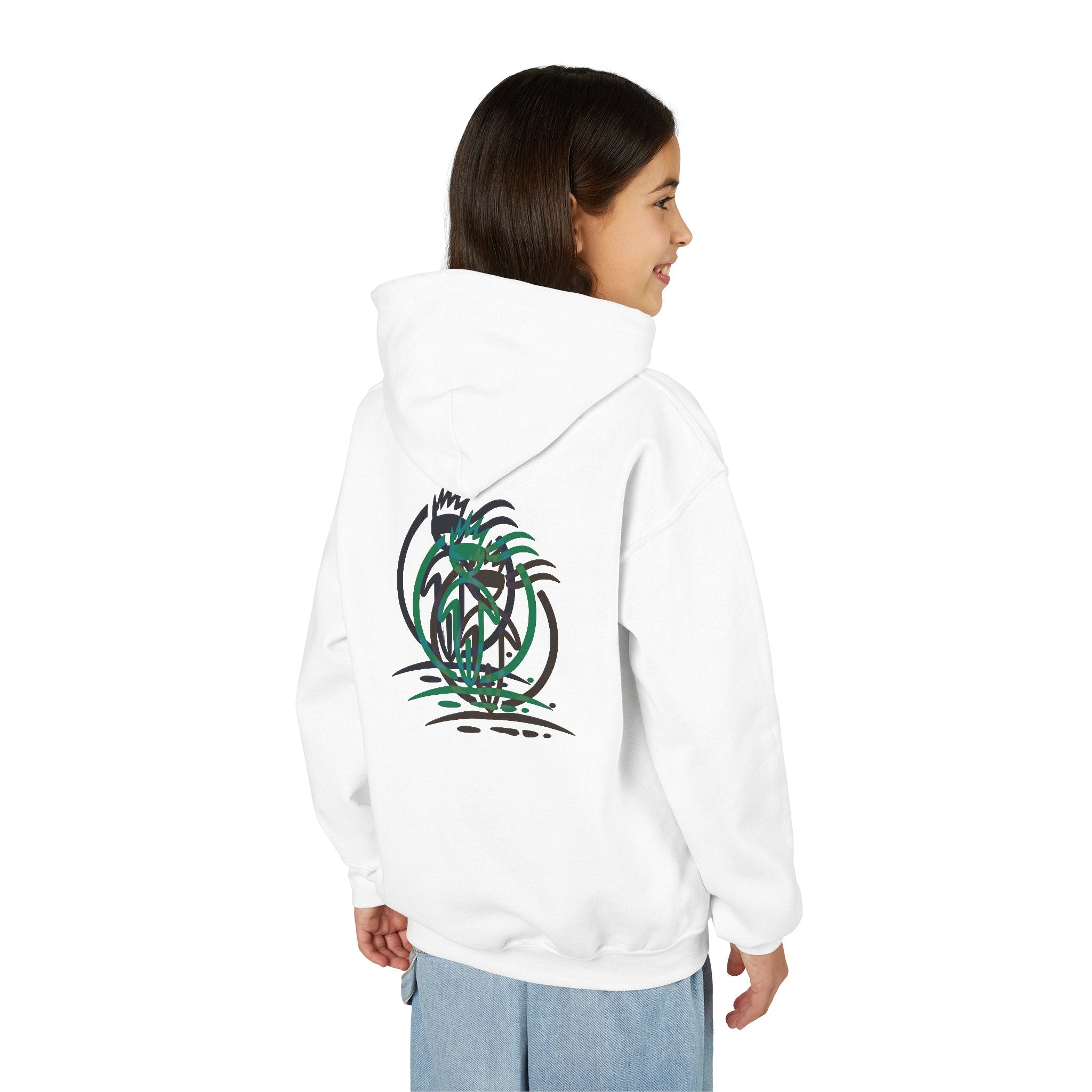 Crowned Figure Youth Hoodie Unisex Pullover Sweatshirt - InervoX