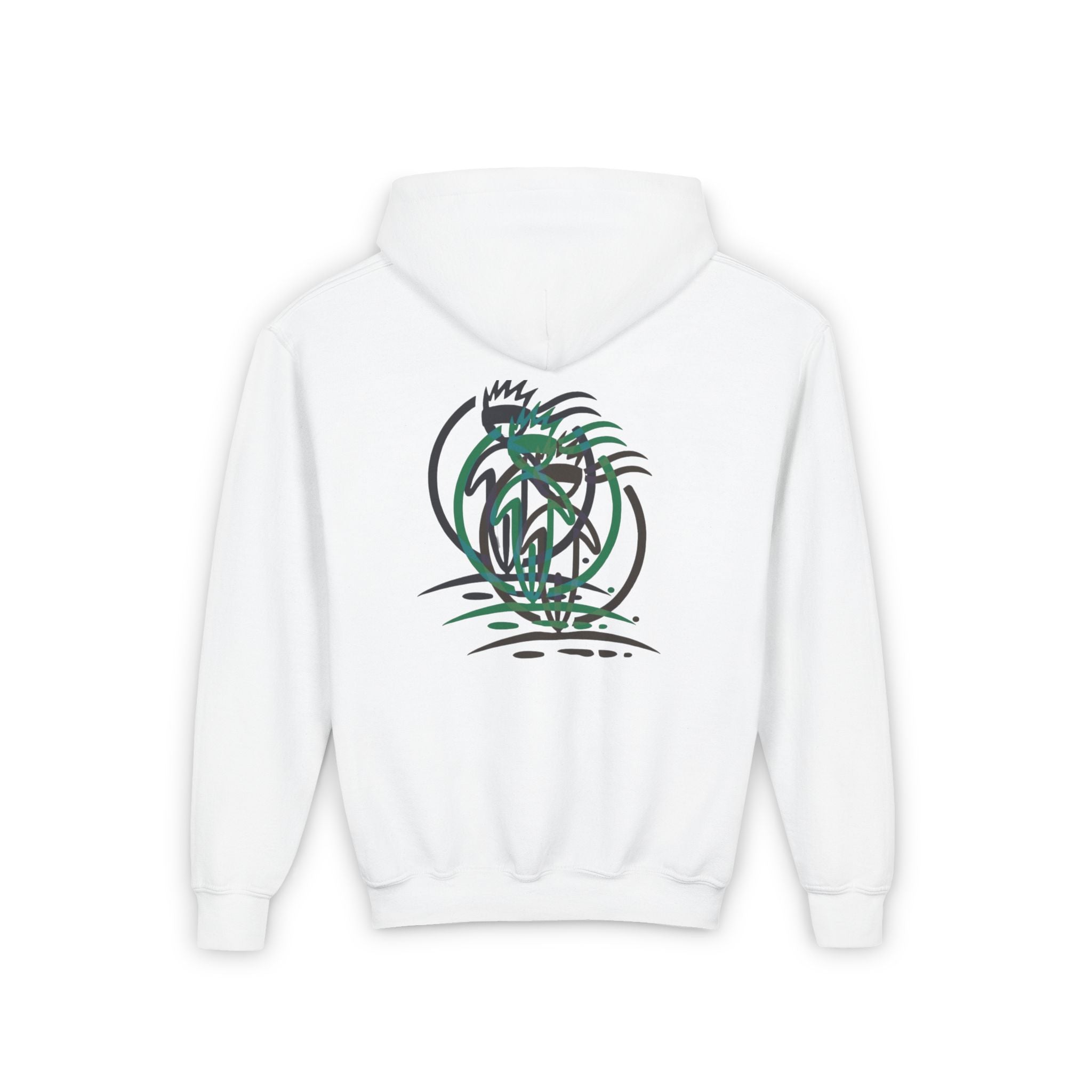 Crowned Figure Youth Hoodie Unisex Pullover Sweatshirt - InervoX