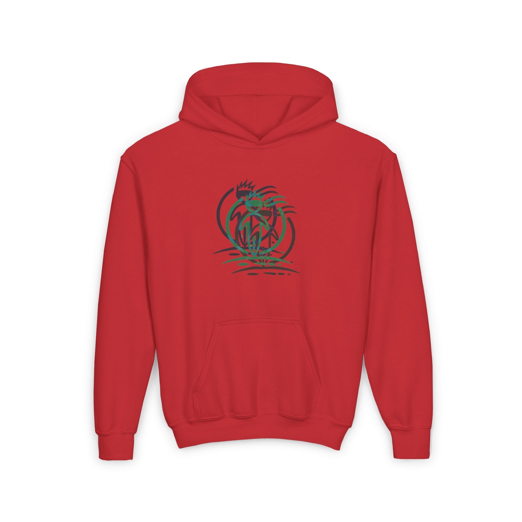 Crowned Figure Youth Hoodie Unisex Pullover Sweatshirt - InervoX