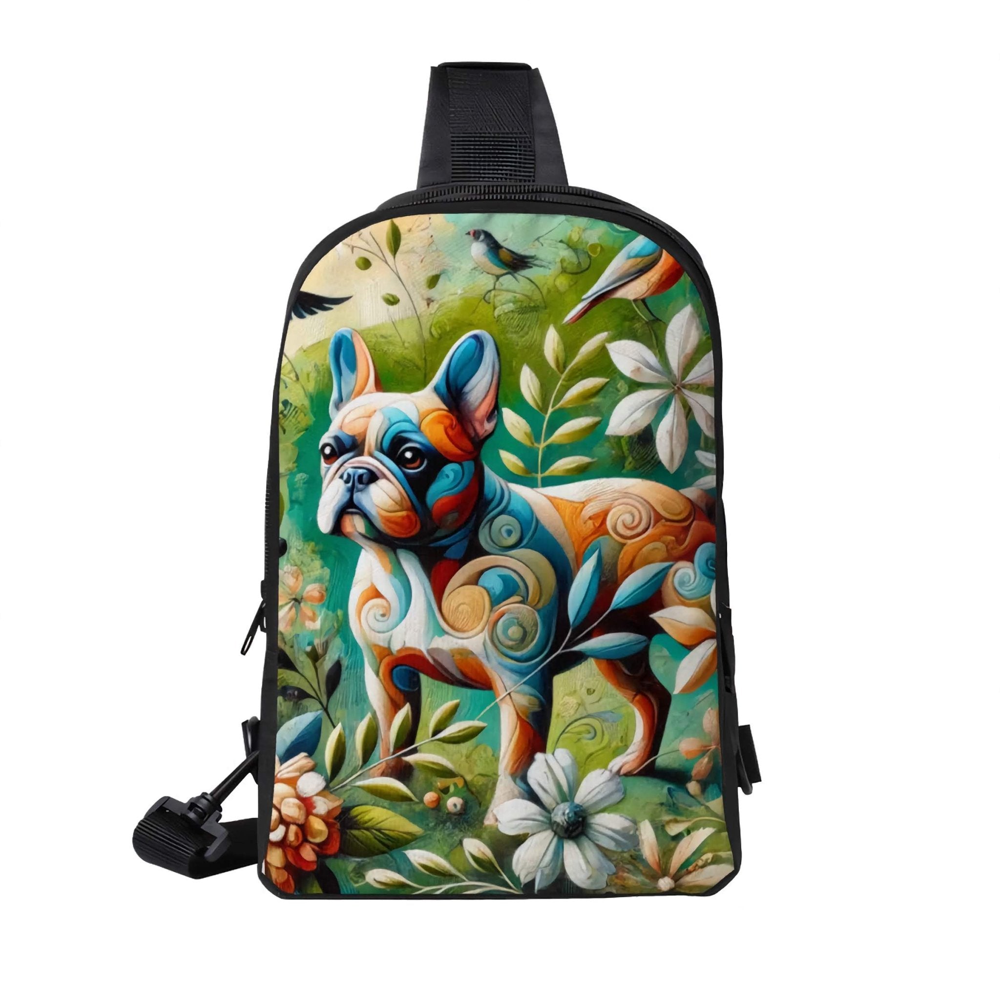 Double Layer CrossBody Bag Chest Bag French Bulldog - InervoX