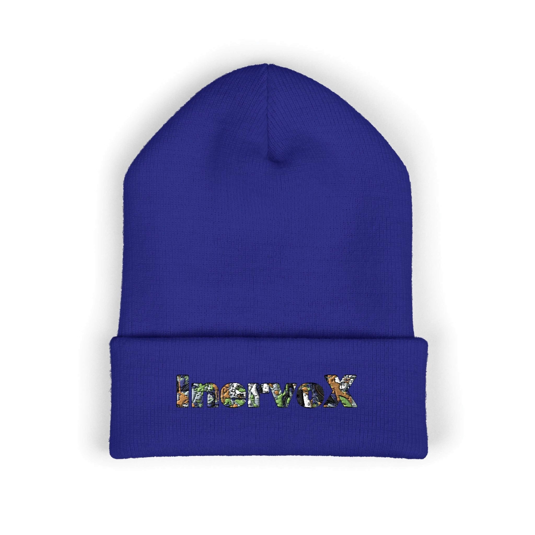 Embroidered Classic Cuffed Beanie - Stylish Warmth for All Seasons - InervoX