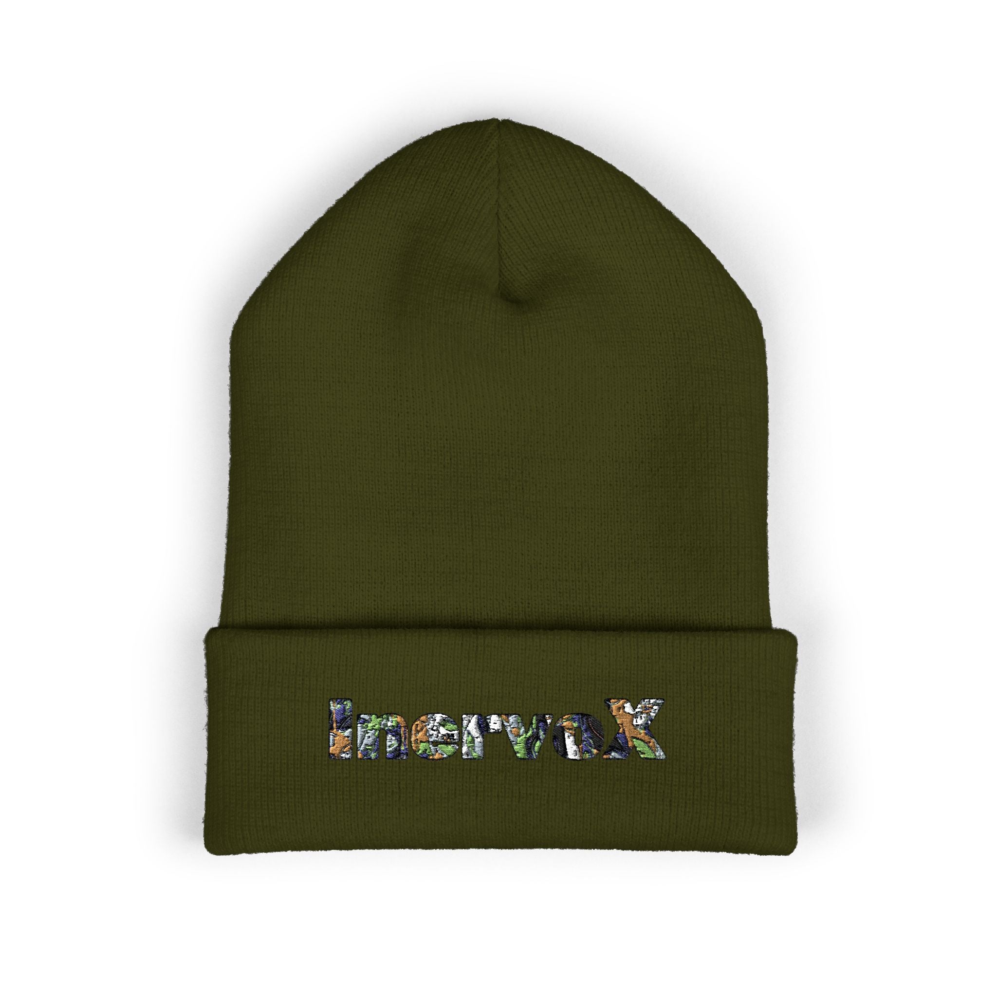 Embroidered Classic Cuffed Beanie - Stylish Warmth for All Seasons - InervoX