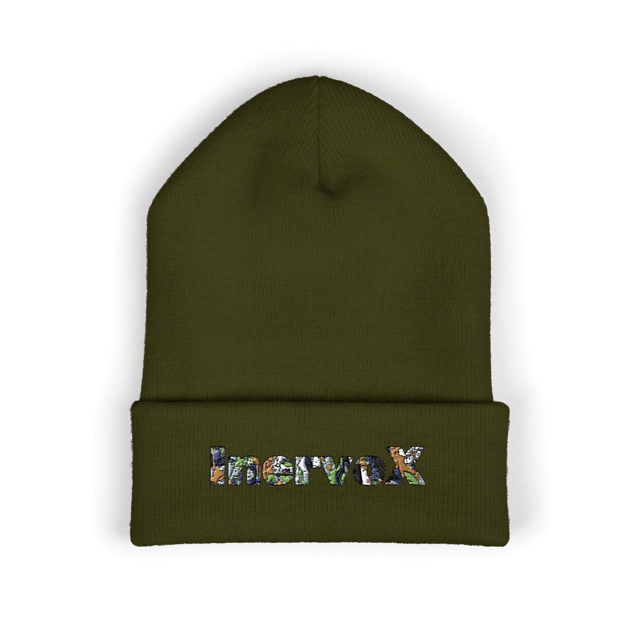 Embroidered Classic Cuffed Beanie - Stylish Warmth for All Seasons - InervoX