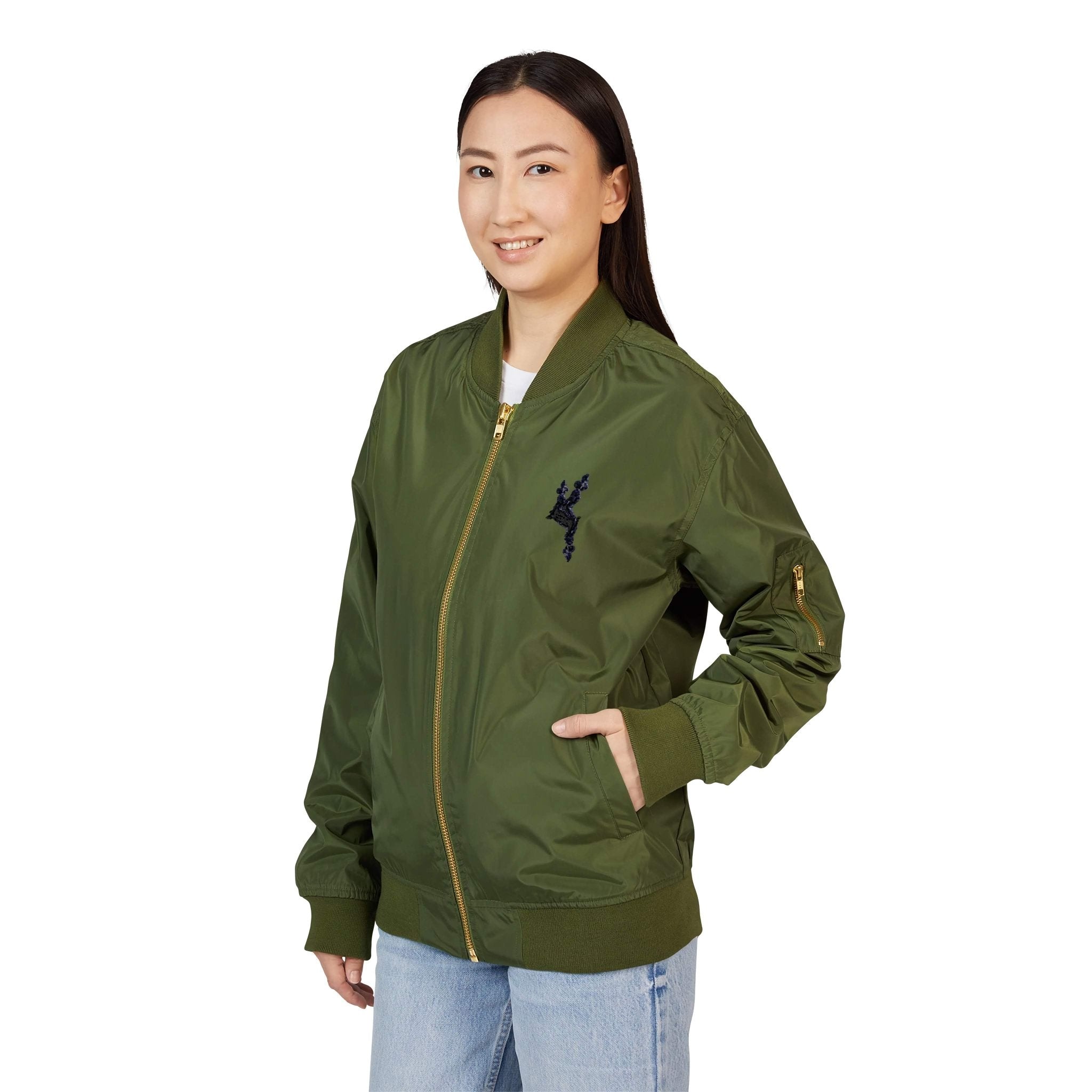 Ethically Made Embroidered Bomber Jacket | Sustainable & Stylish Unisex Outerwear - InervoX