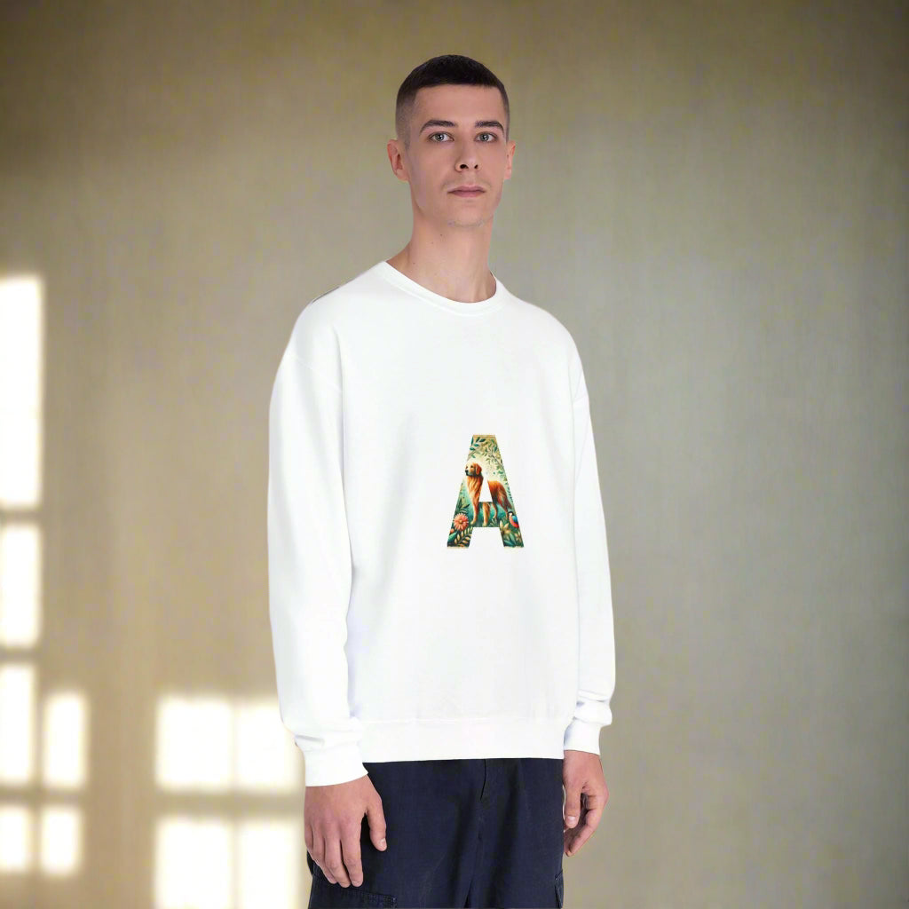 Floral Animal Print Crewneck Sweatshirt - Unisex ABC Design - InervoX