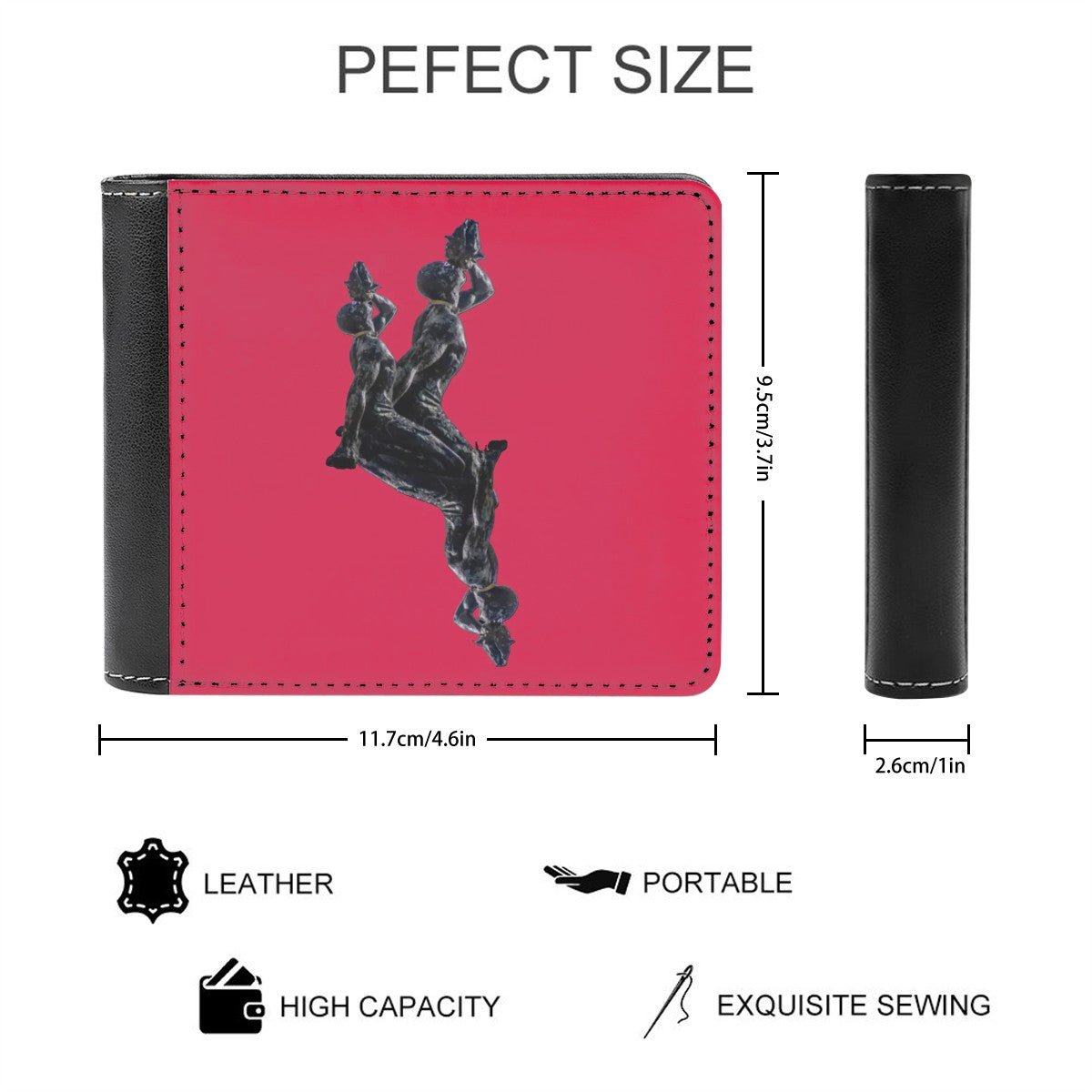 Leather Wallet Neg Marron Design V3 - InervoX