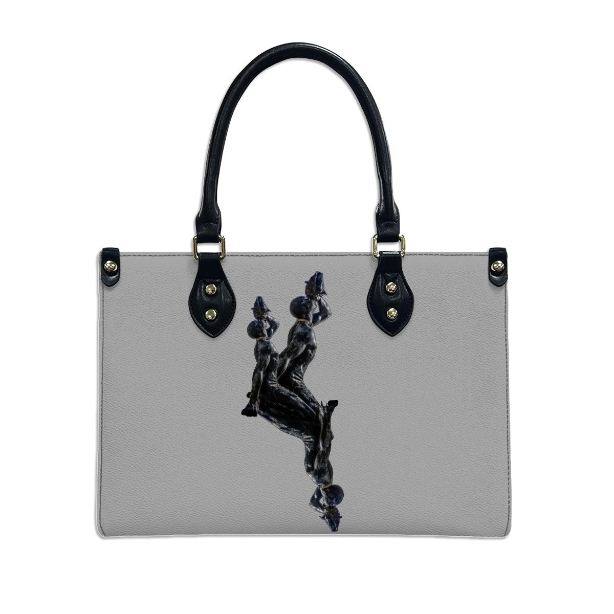 PU Tote Bag for Women Neg Marron Design V3 InervoX Logo - InervoX