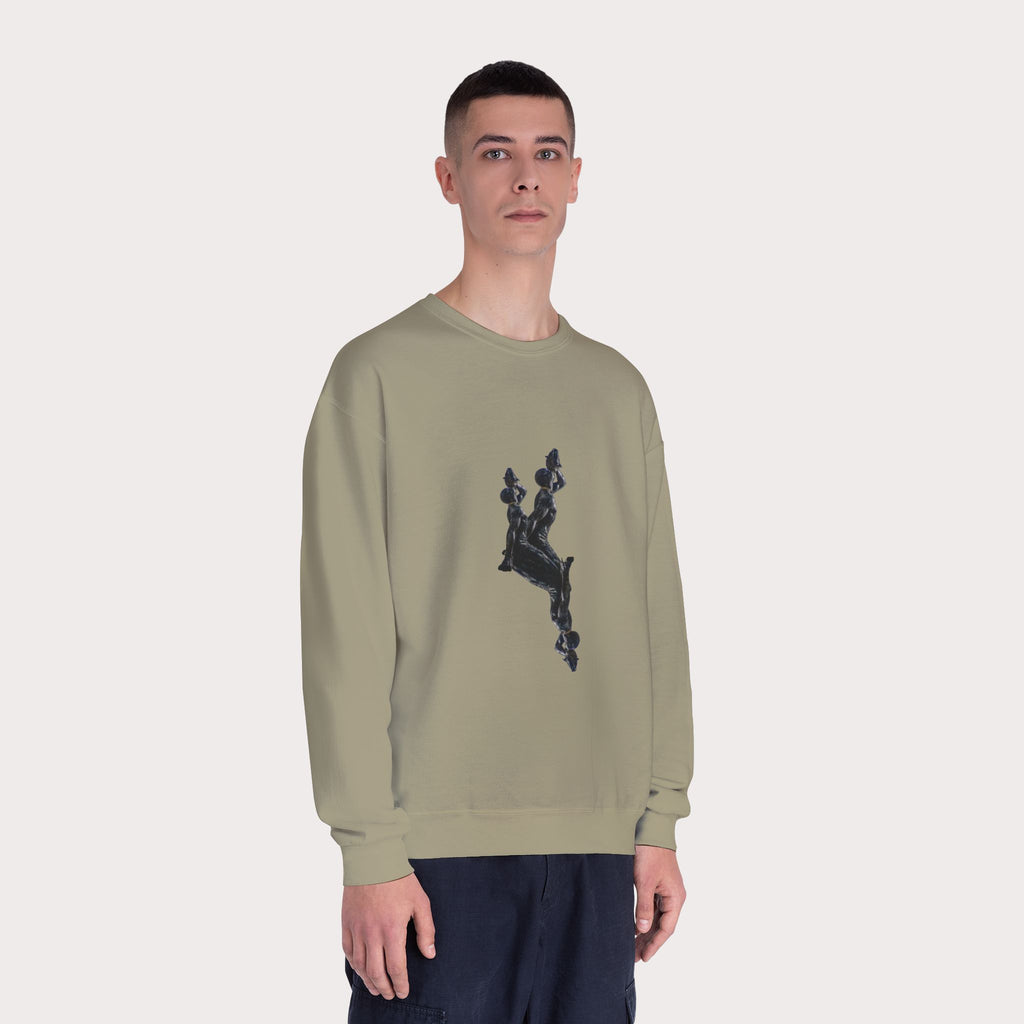 Crewneck Sweatshirt - Unisex Design InervoX Neg marron