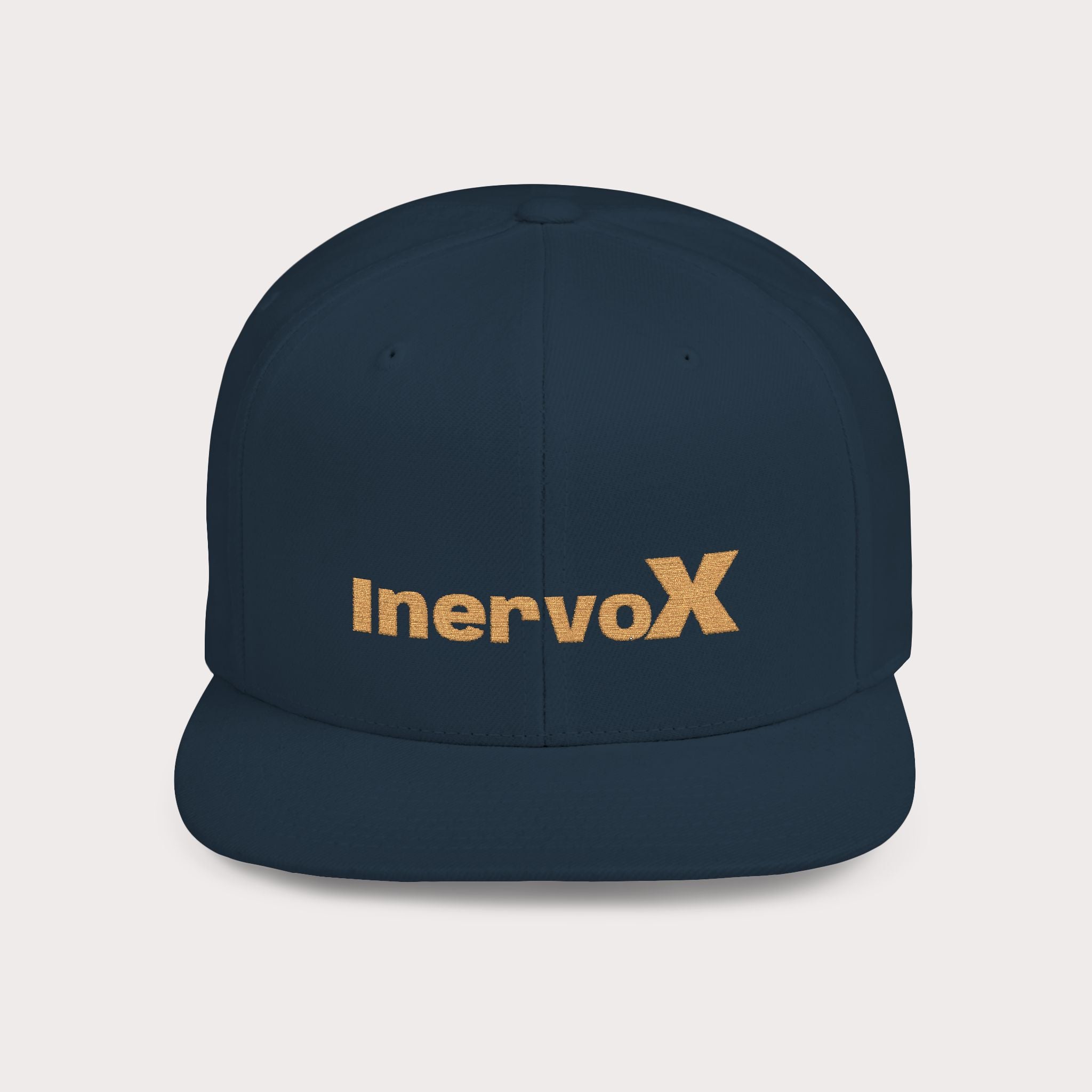 InervoX Minimal Logo Flat Bill Snapback Hat - Streetwear Cap