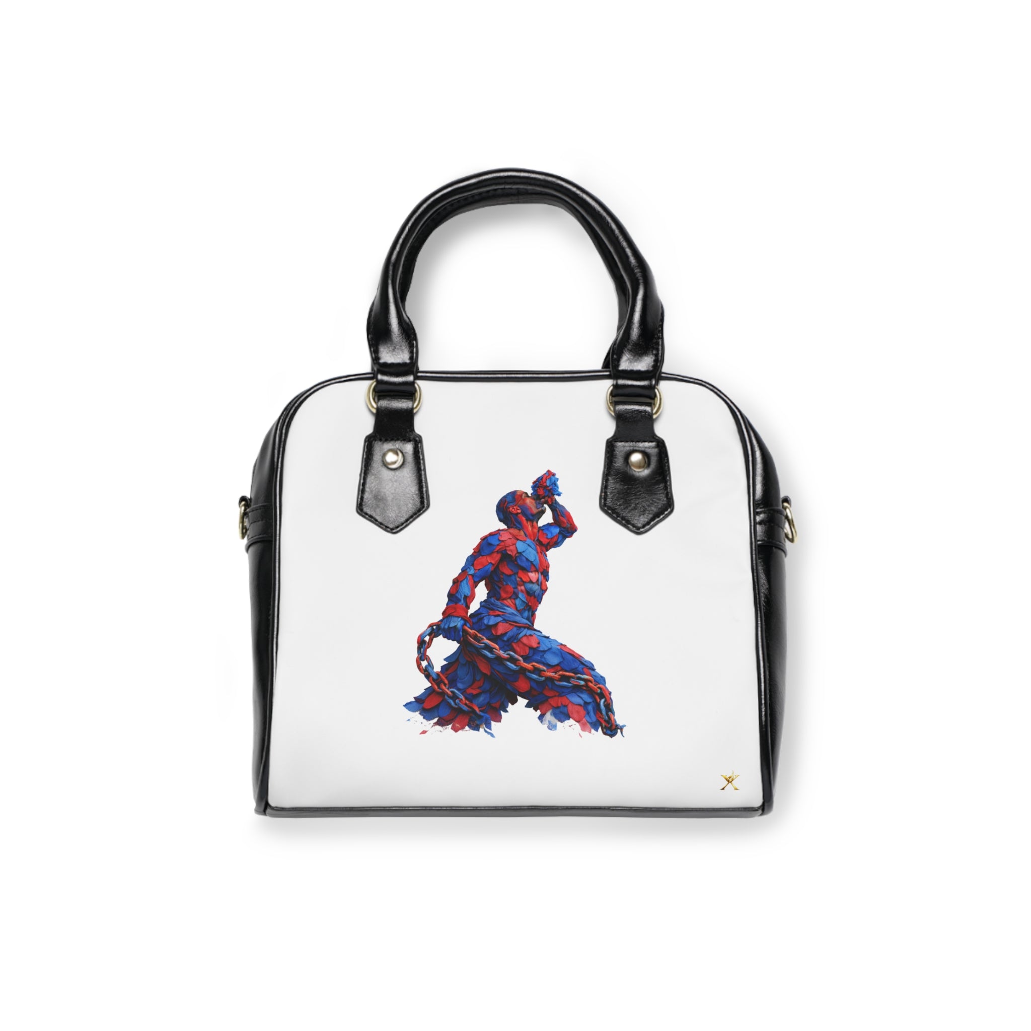 Artistic Shoulder Handbag -  Red & Blue Neg Mawon The Calling