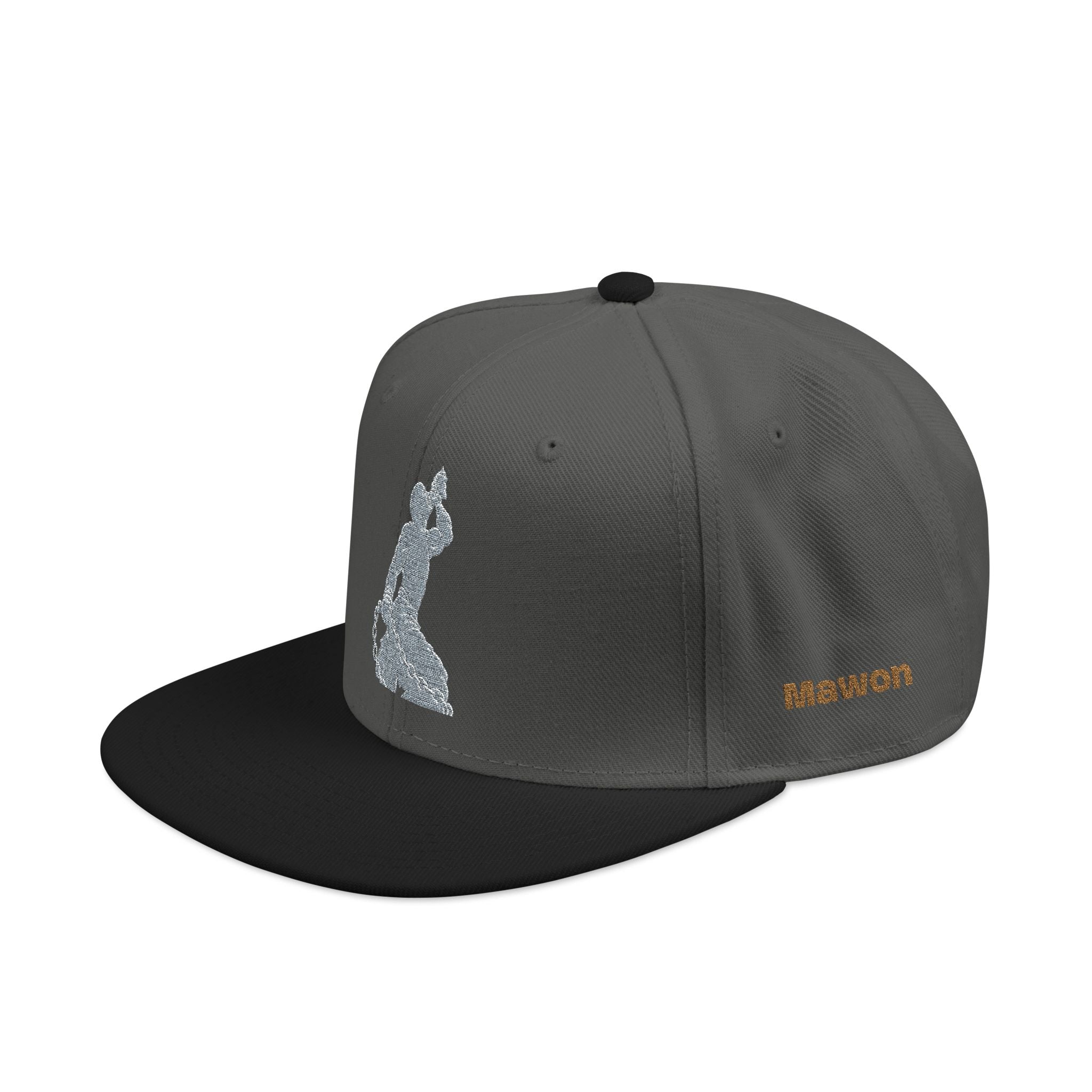 Embroidered Snapback Hat - Colorful Abstract Neg Mawon