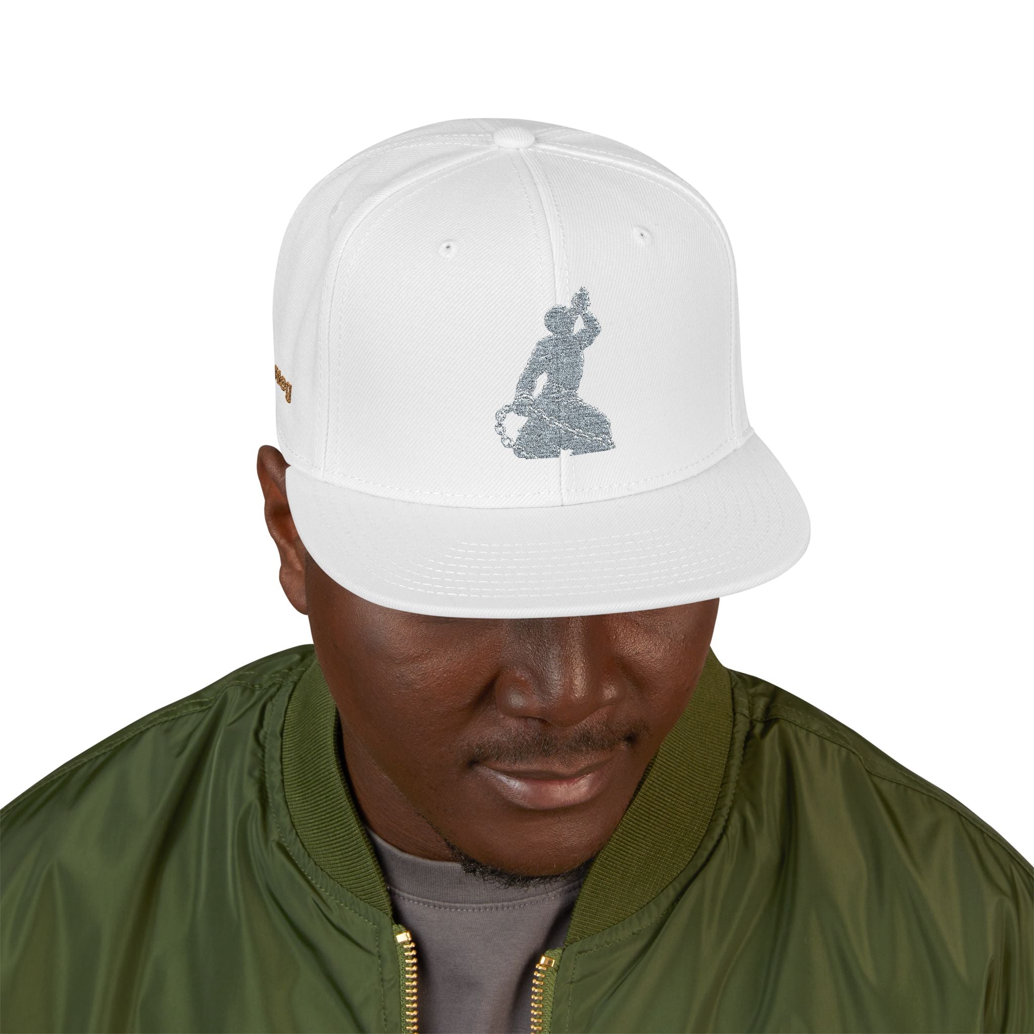 Embroidered Snapback Hat - Colorful Abstract Neg Mawon