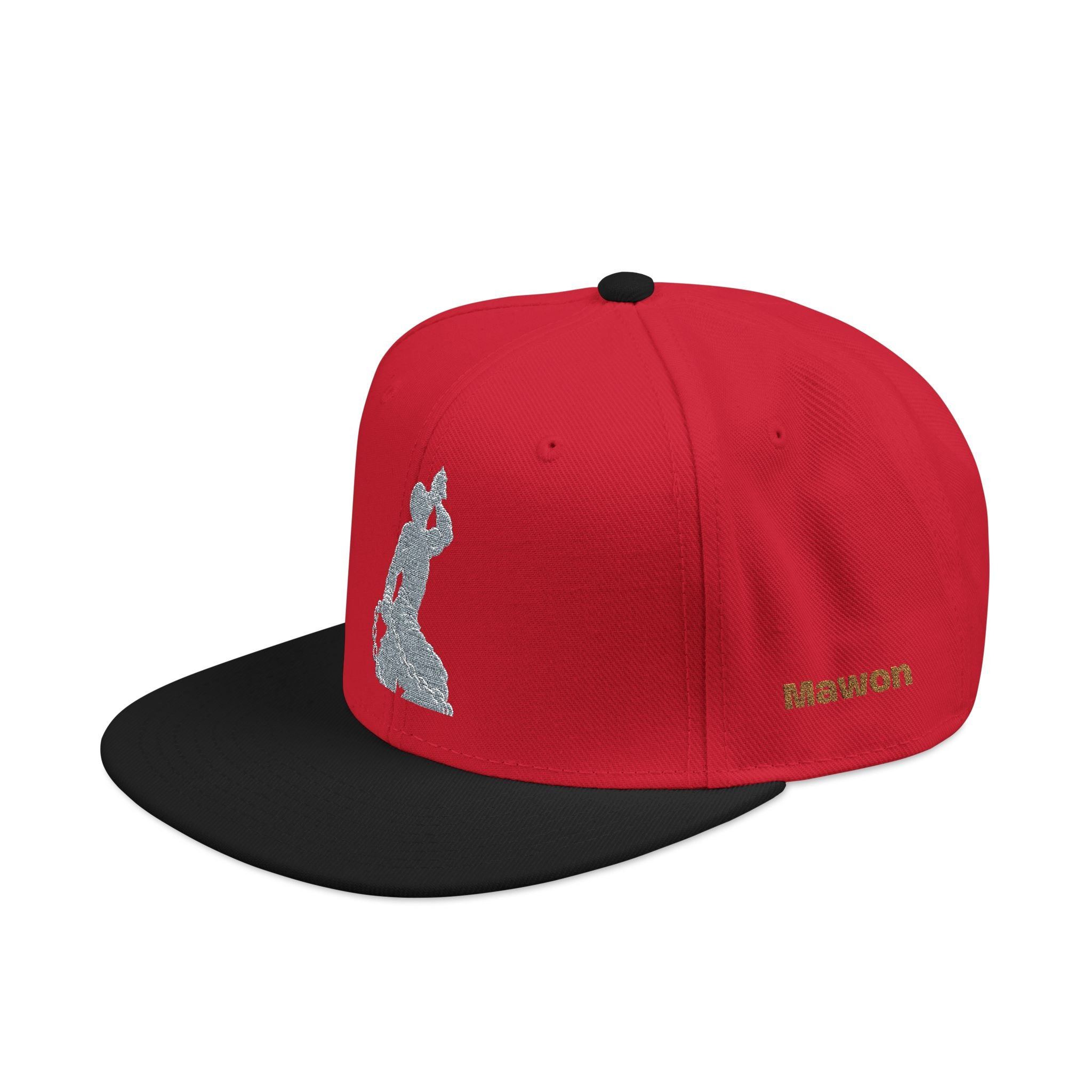 Embroidered Snapback Hat - Colorful Abstract Neg Mawon