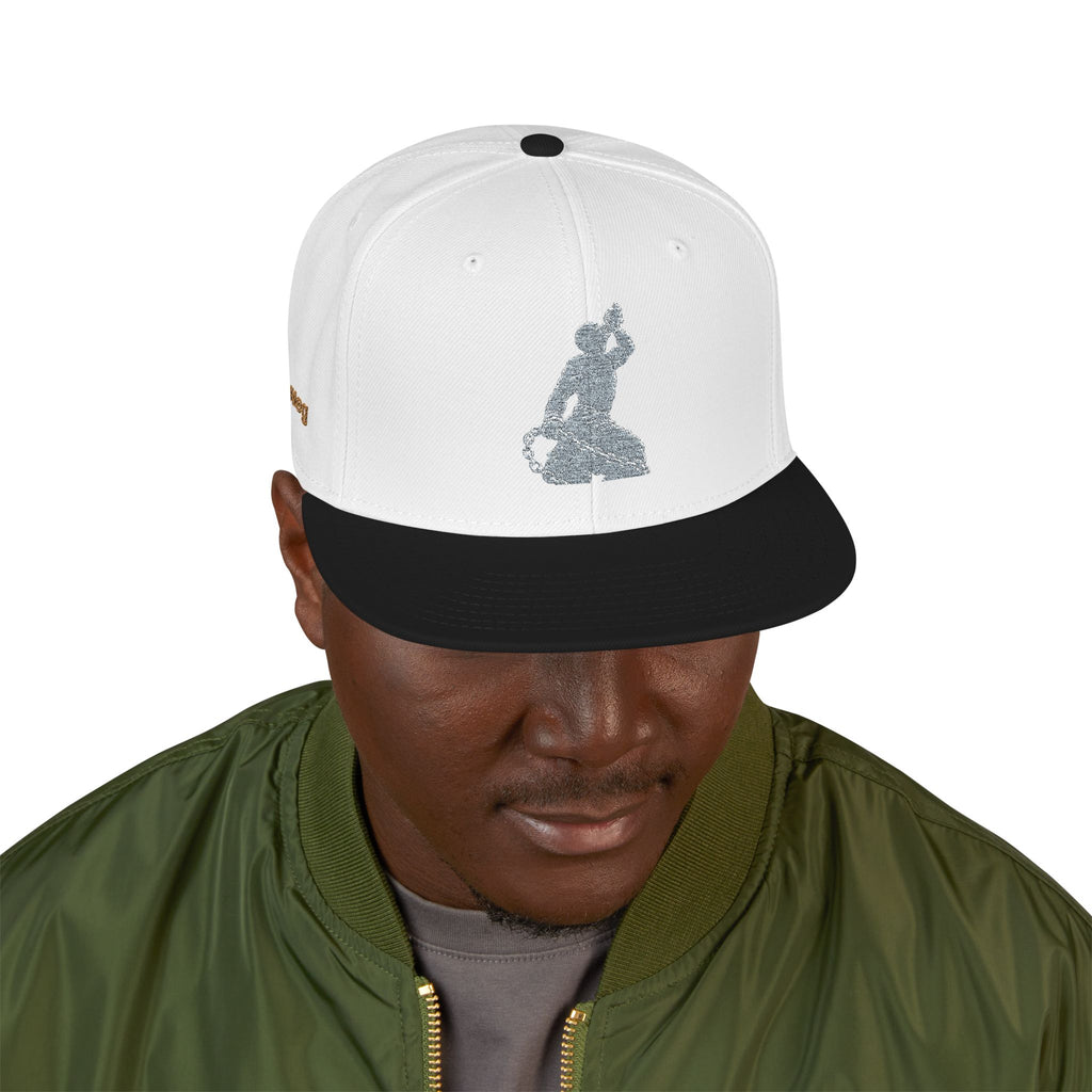 Embroidered Snapback Hat - Colorful Abstract Neg Mawon