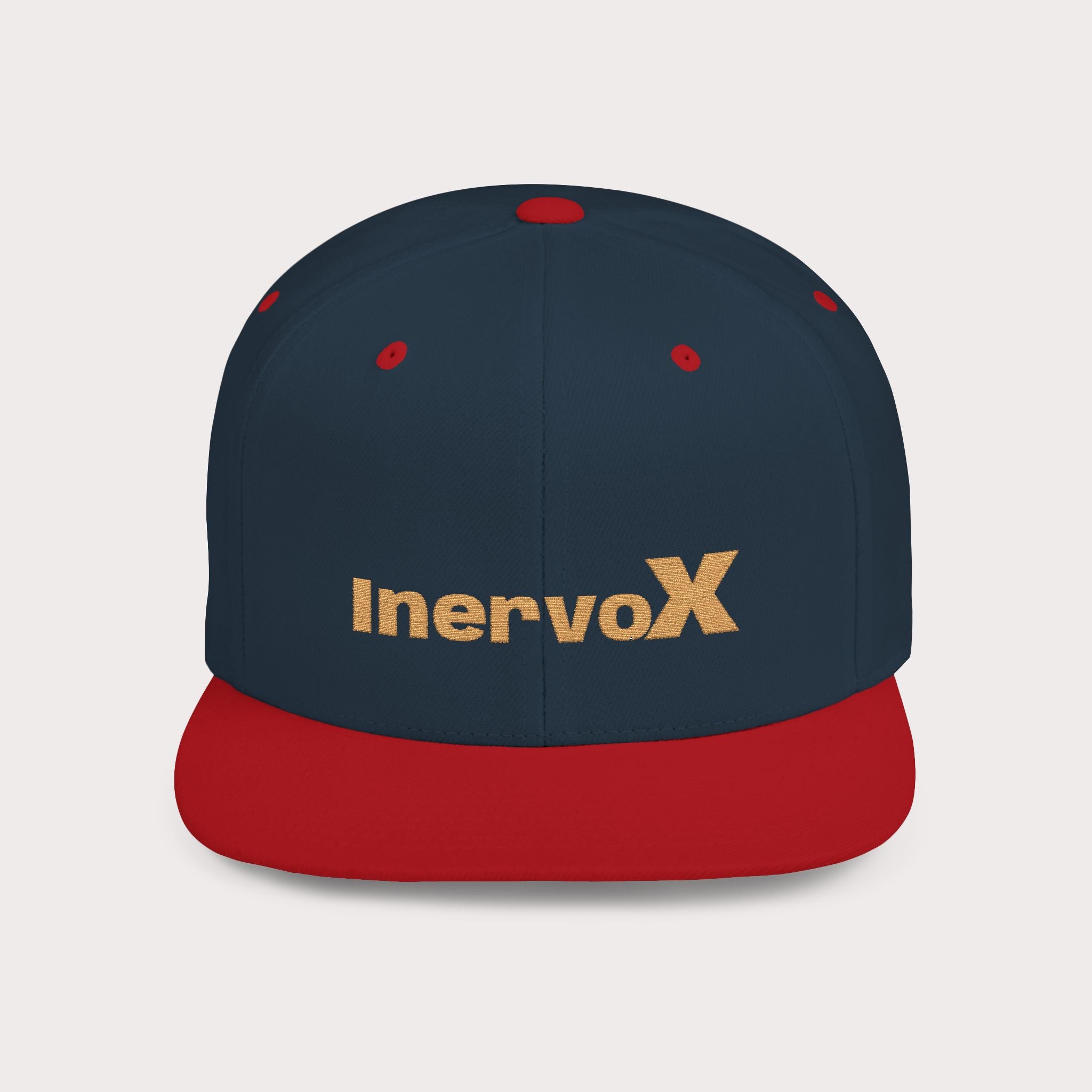 InervoX Minimal Logo Flat Bill Snapback Hat - Streetwear Cap