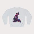 Crewneck Sweatshirt - Unisex Design Red/Blue Feathers