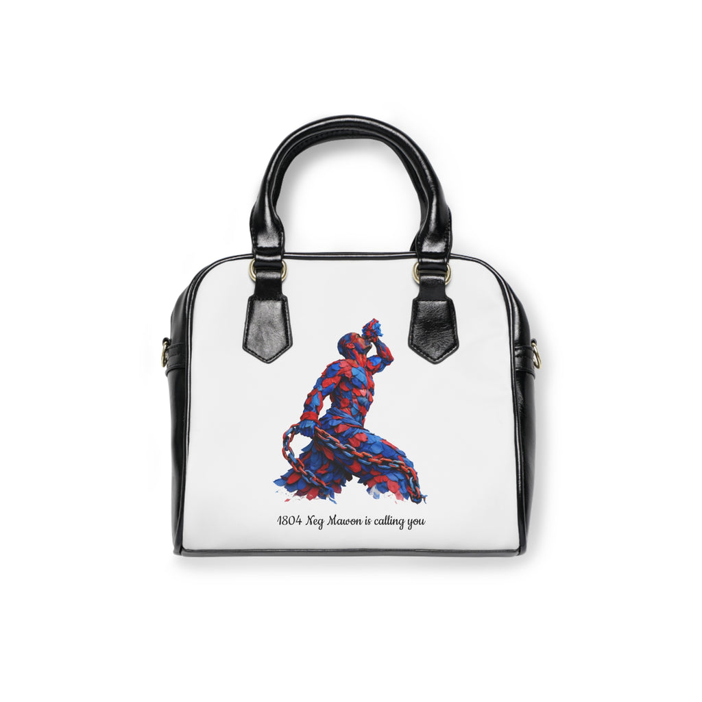 Artistic Shoulder Handbag -  Red & Blue Neg Mawon The Calling