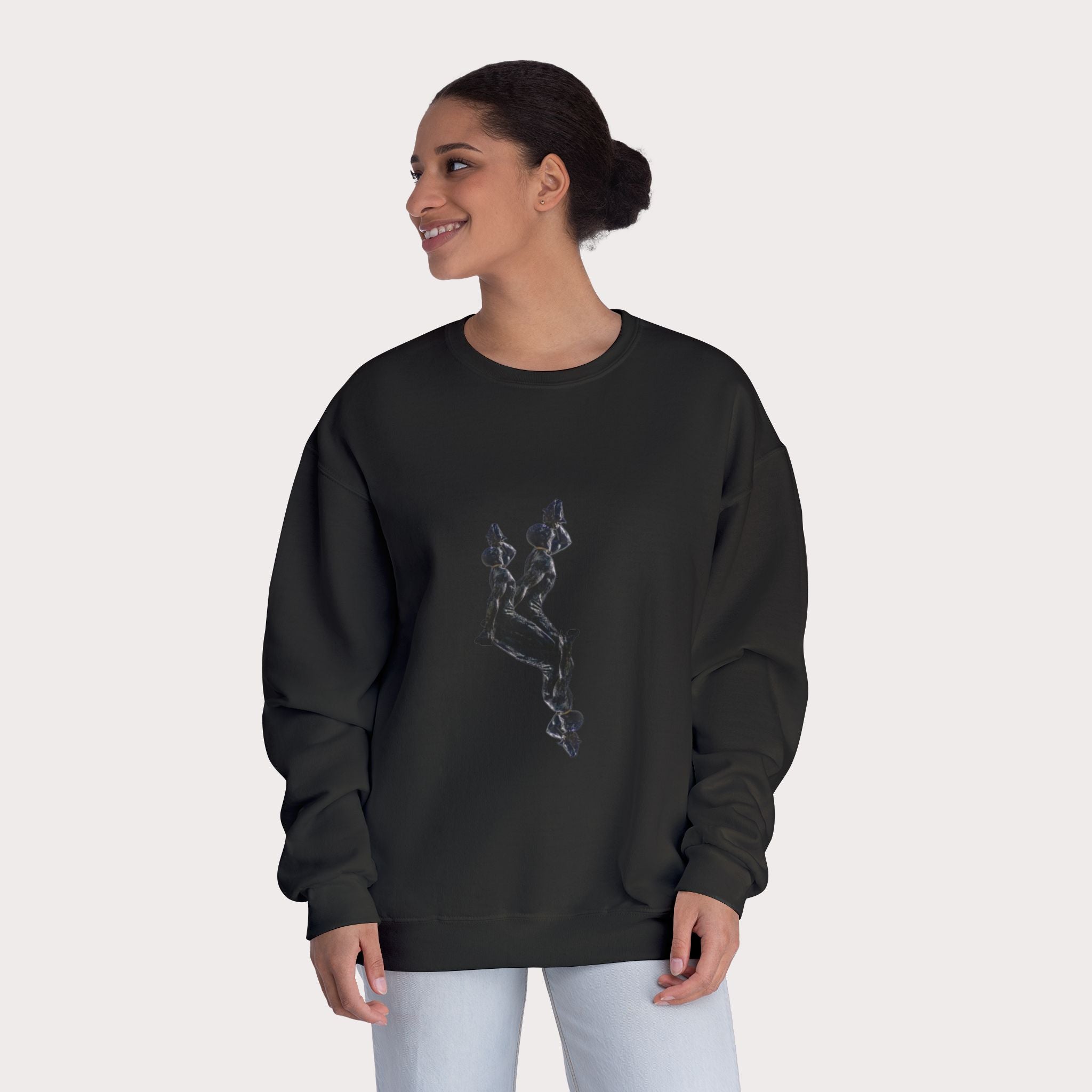 Crewneck Sweatshirt - Unisex Design InervoX Neg marron