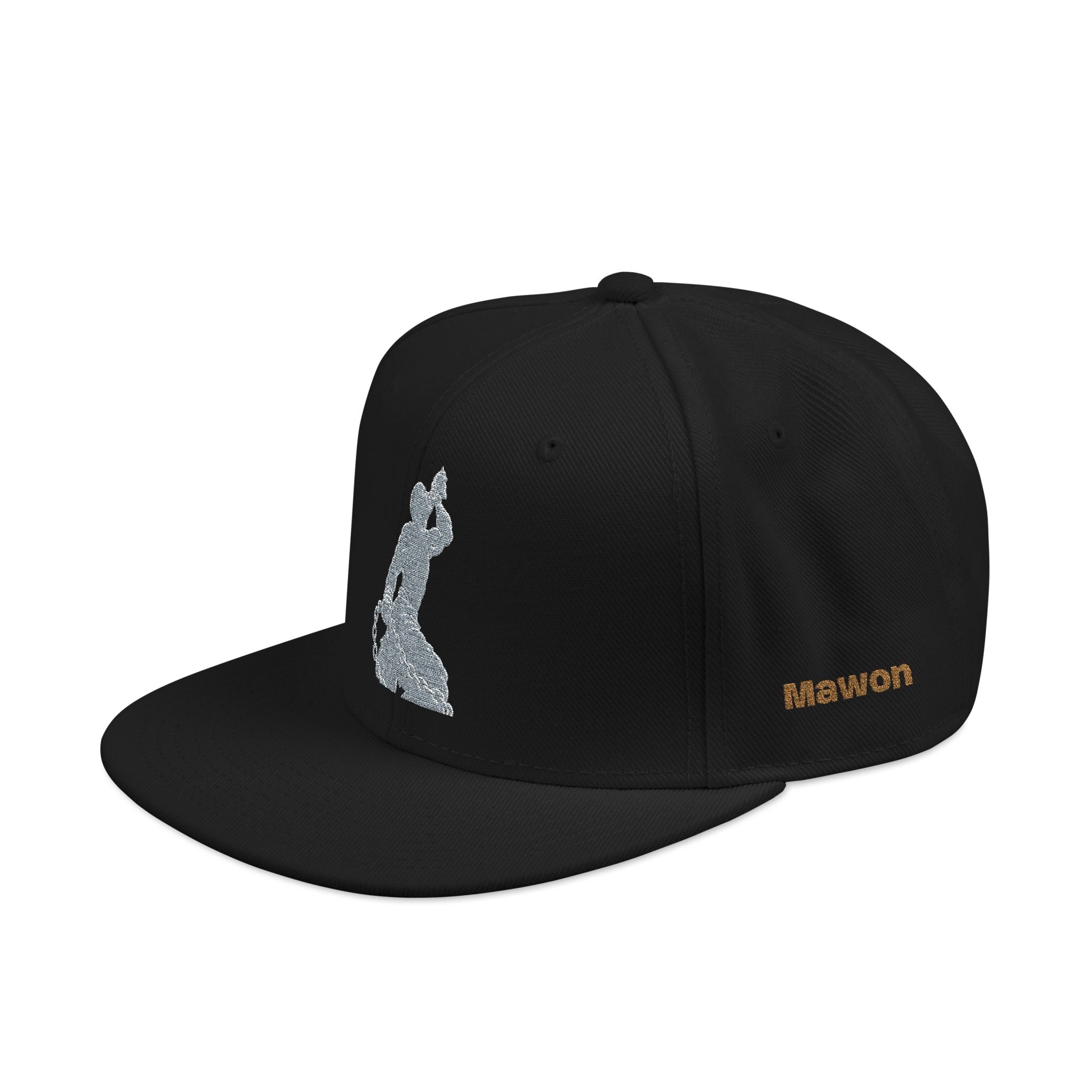 Embroidered Snapback Hat - Colorful Abstract Neg Mawon