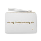 Women's Faux Leather Wristlet  Neg Mawon - White Clutch | Premium Evening Bag