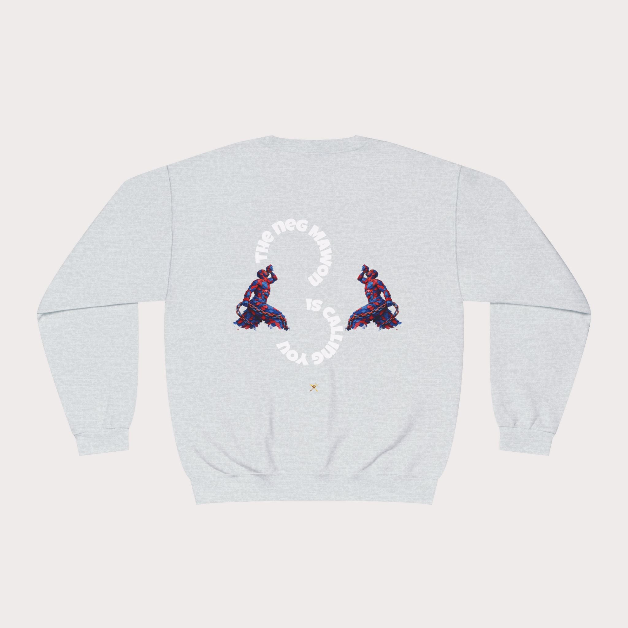 Crewneck Sweatshirt - Unisex Design Red/Blue Feathers