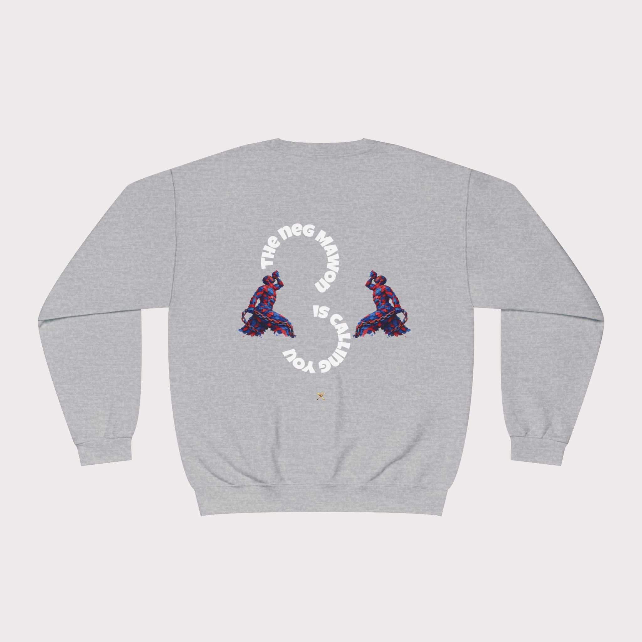 Crewneck Sweatshirt - Unisex Design Red/Blue Feathers