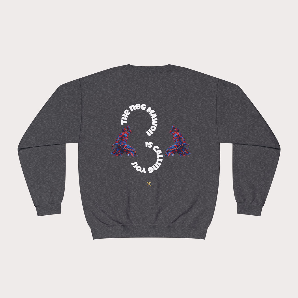 Crewneck Sweatshirt - Unisex Design Red/Blue Feathers