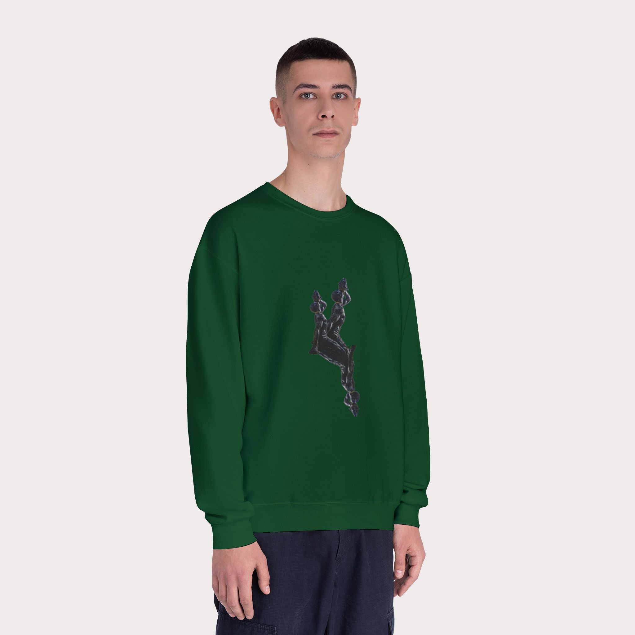 Crewneck Sweatshirt - Unisex Design InervoX Neg marron
