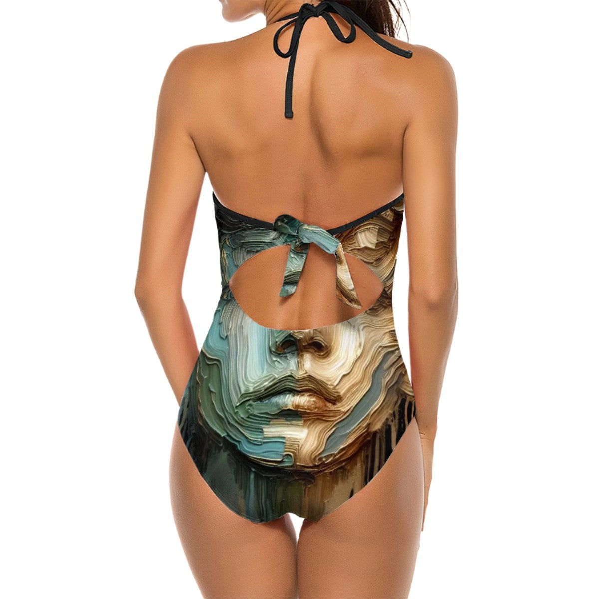 Halter One Piece Swimsuit Women Unseen Boy