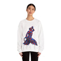 Crewneck Sweatshirt – Abstract Red & Blue Feather with "The Neg Mawon is Calling You" V3