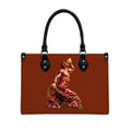 Sac fourre-tout en cuir synthétique pour femmes InervoX Young boy vision Eldar Rouge - Pétale d'or Neg Mawon