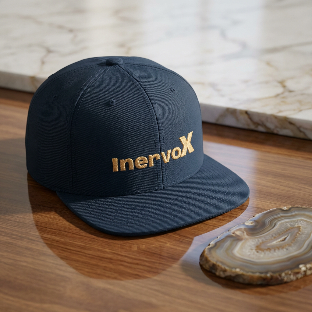 InervoX Minimal Logo Flat Bill Snapback Hat - Streetwear Cap