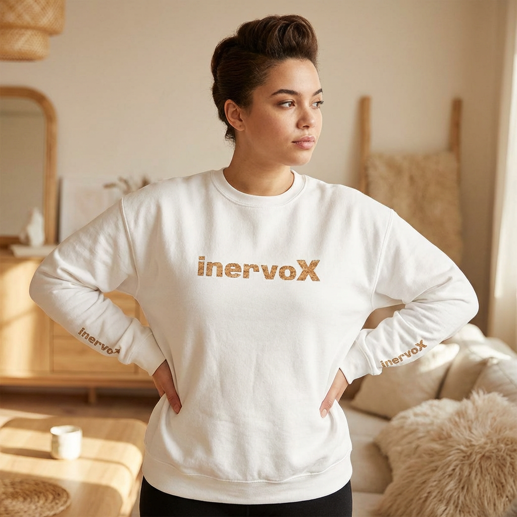 InervoX Crewneck Sweatshirt - White Pullover