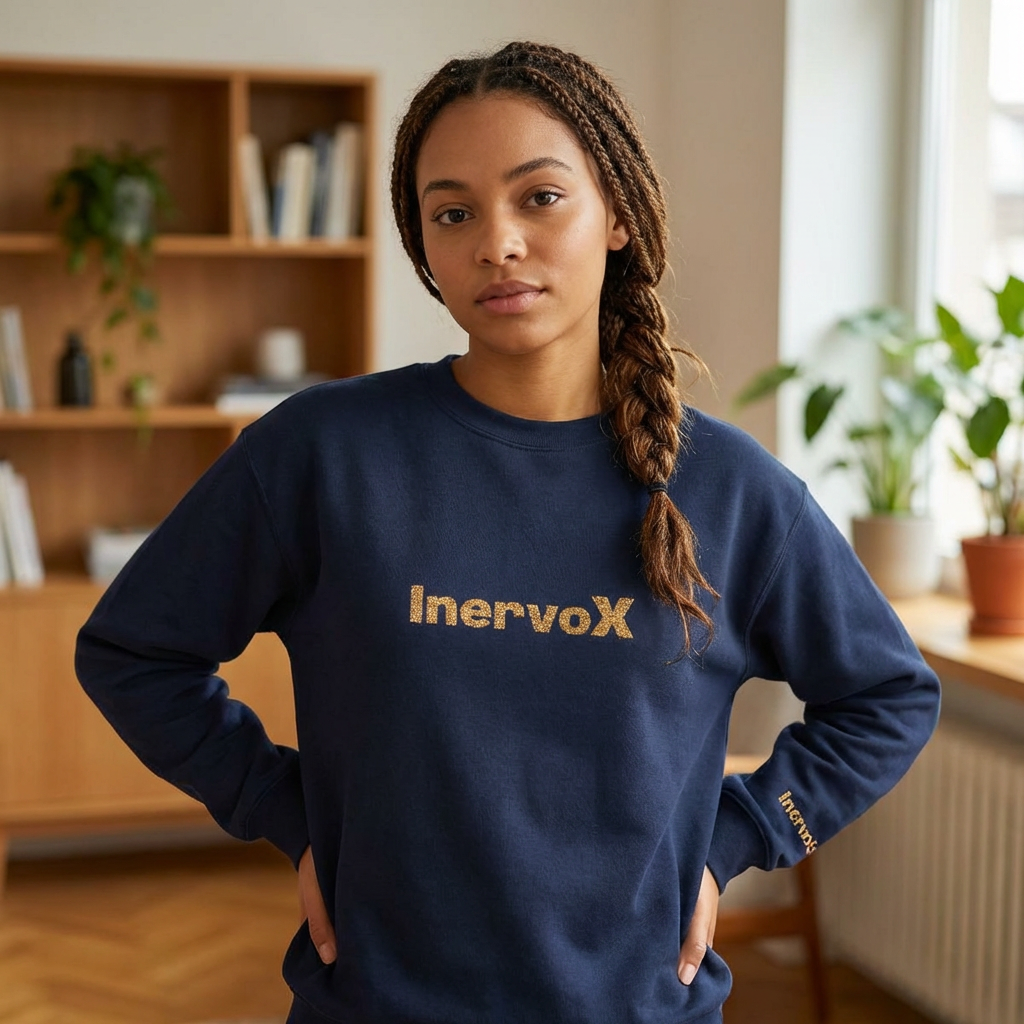 InervoX Crewneck Sweatshirt - White Pullover